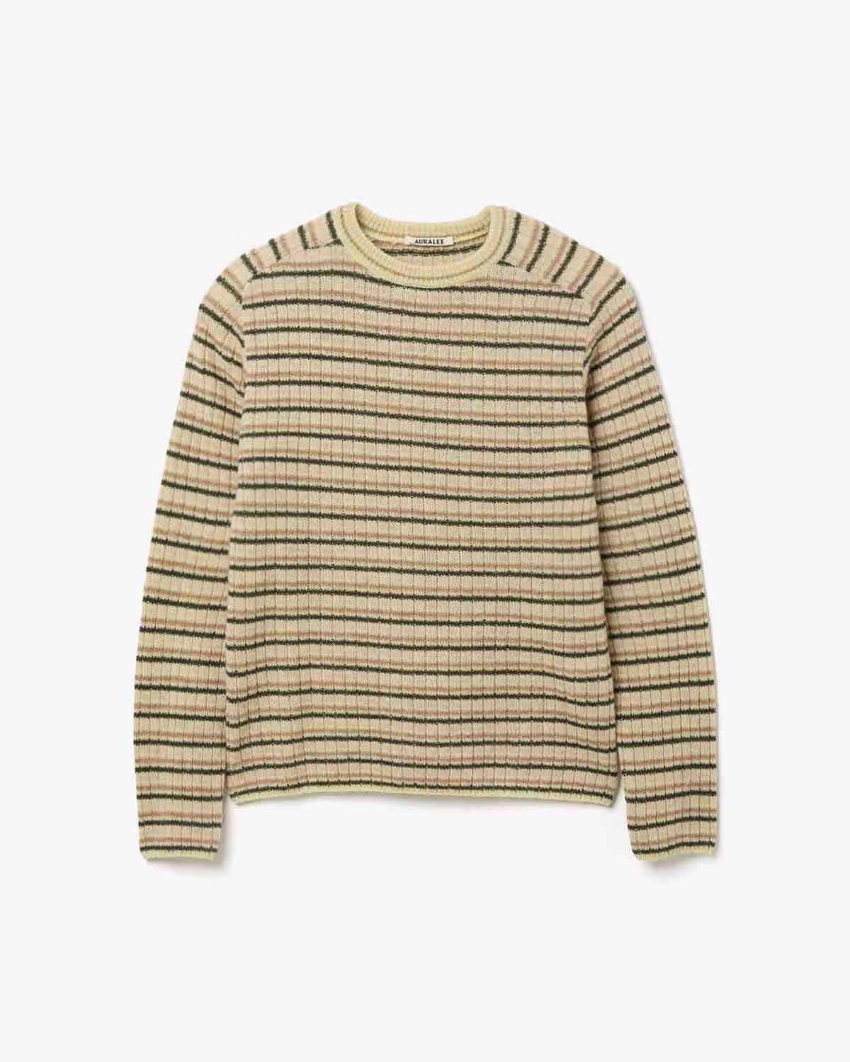 SHETLAND WOOL CASHMERE RIB KNIT P/O