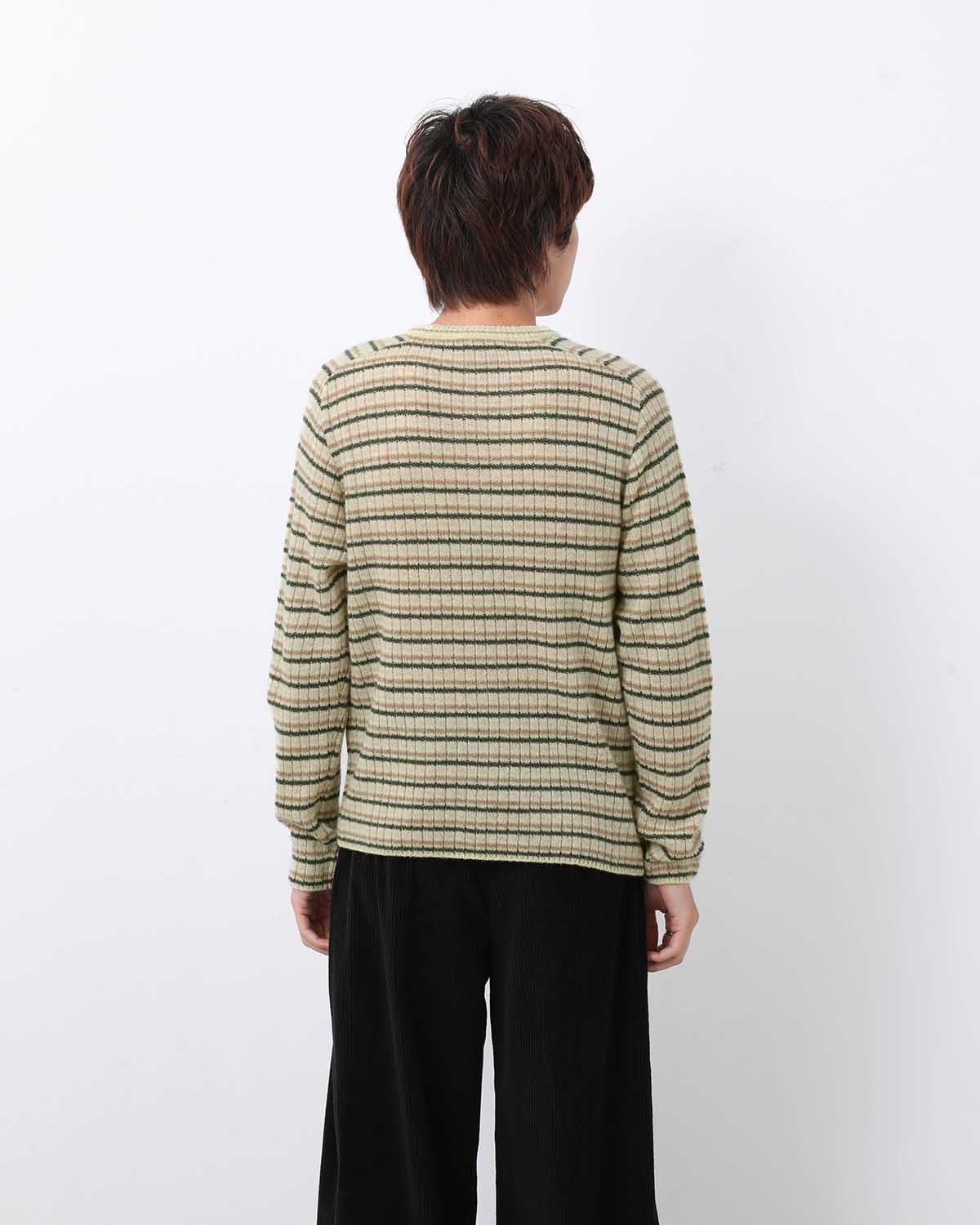 SHETLAND WOOL CASHMERE RIB KNIT P/O