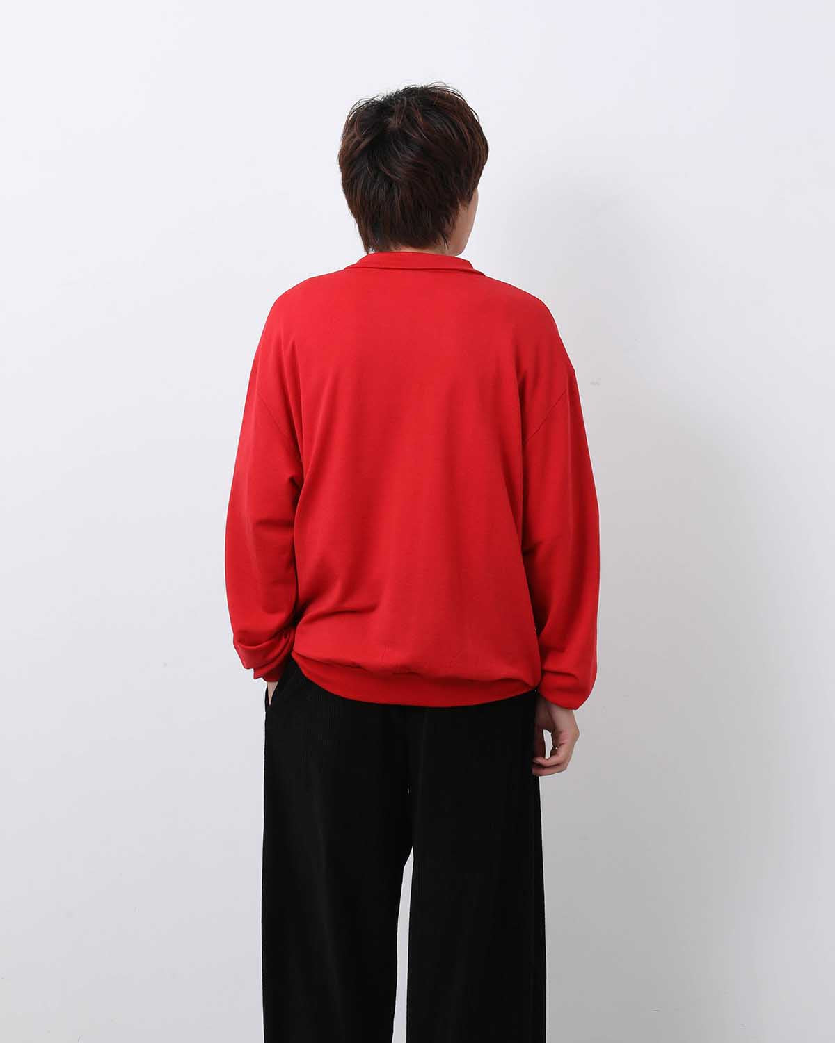 LIGHT WOOL SWEAT HALF ZIP P/O
