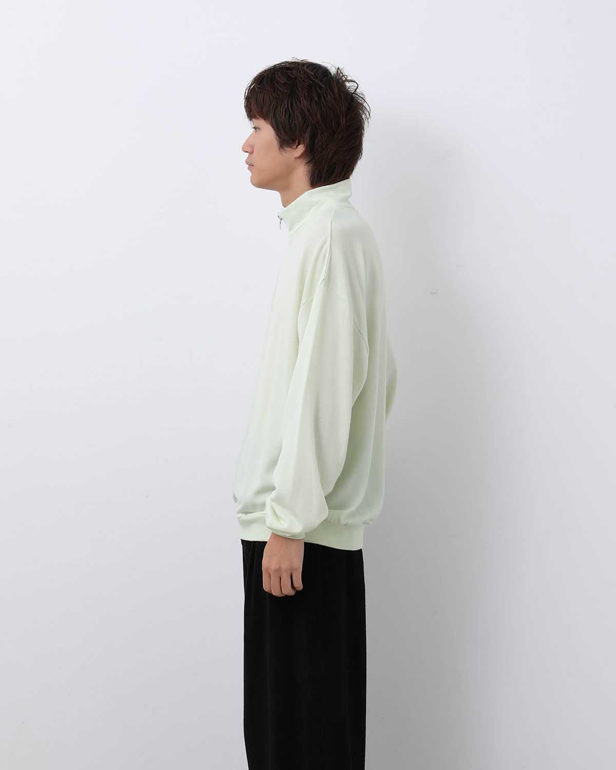 LIGHT WOOL SWEAT HALF ZIP P/O