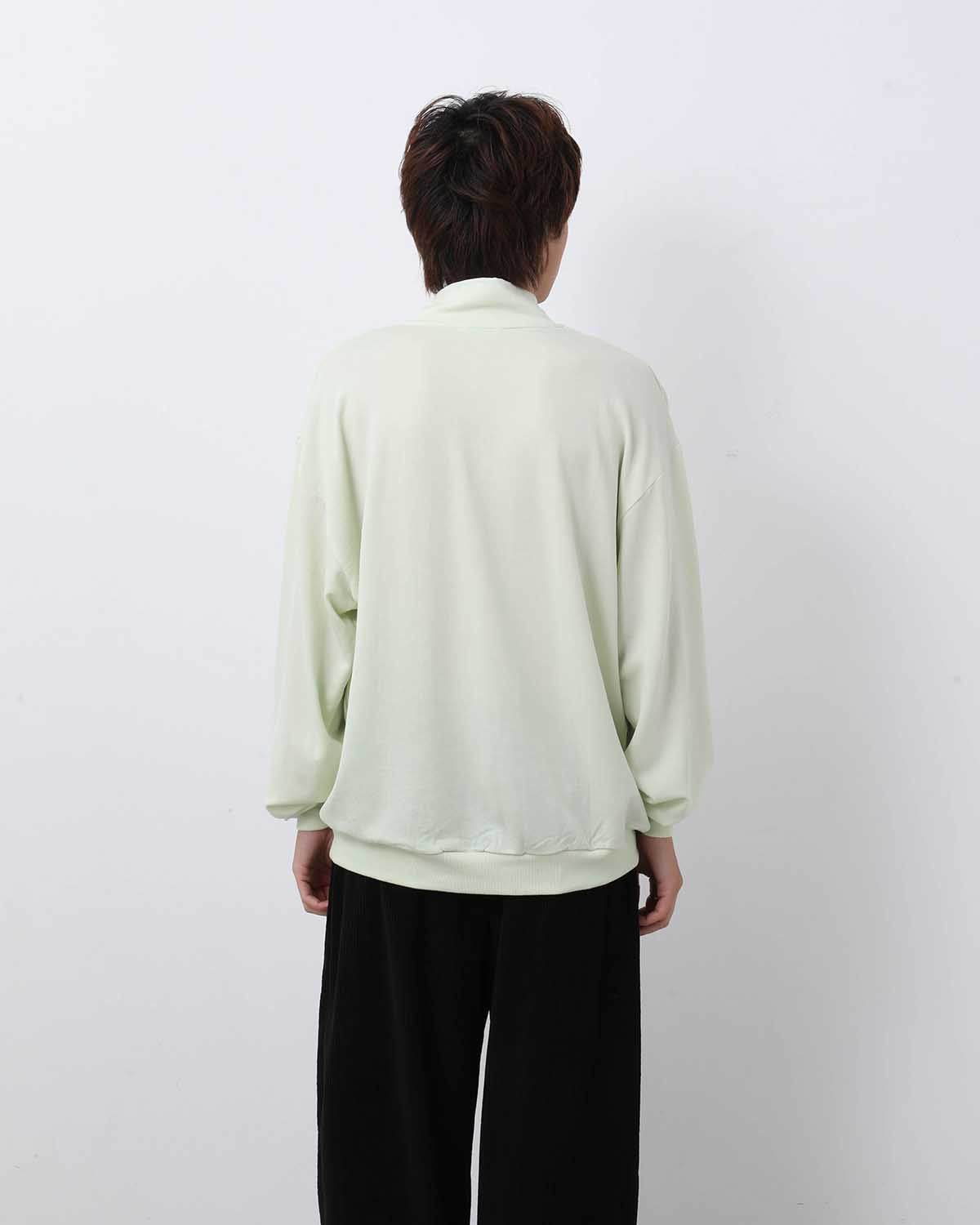 LIGHT WOOL SWEAT HALF ZIP P/O