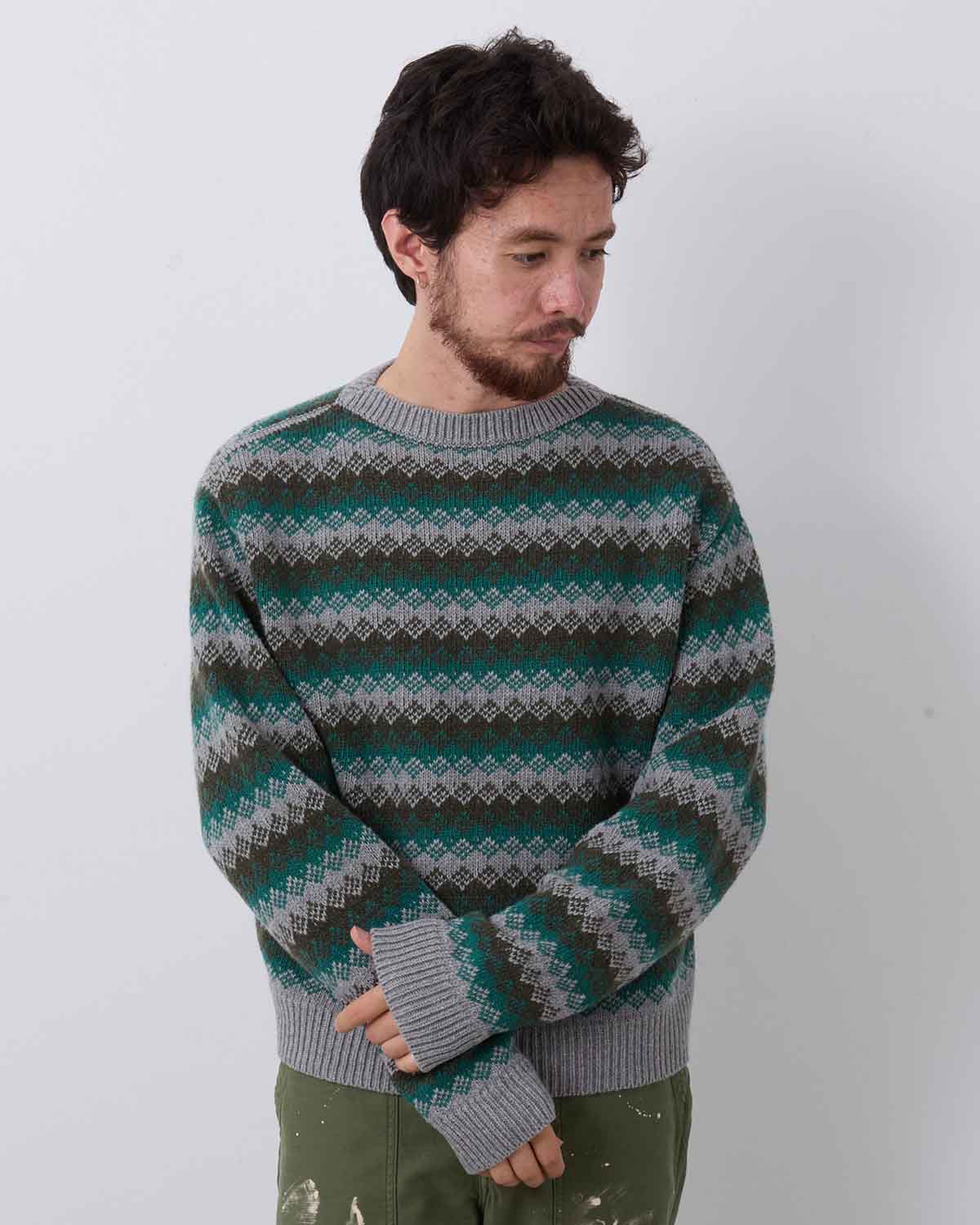 CASHMERE JACQUARD KNIT P/O