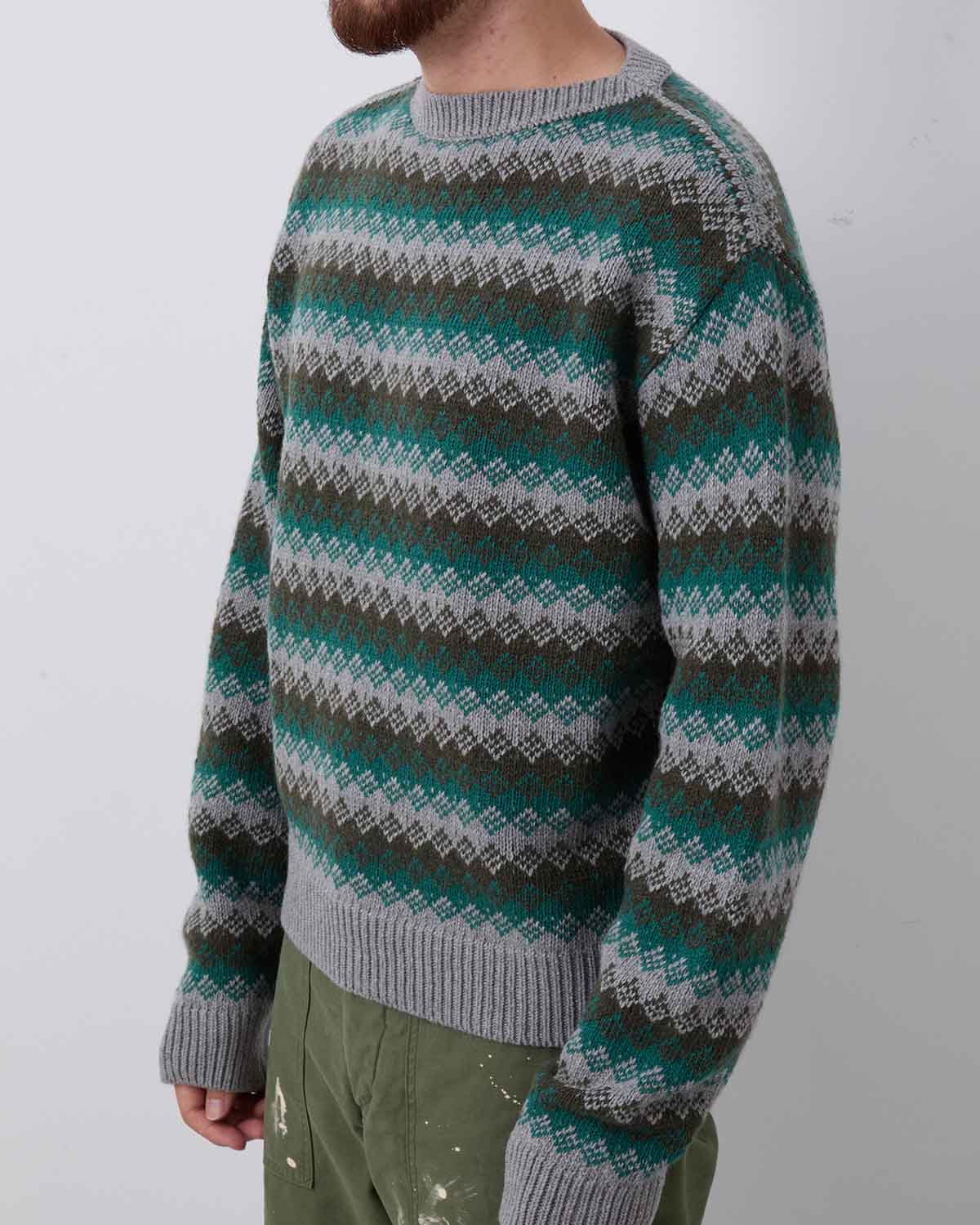 CASHMERE JACQUARD KNIT P/O