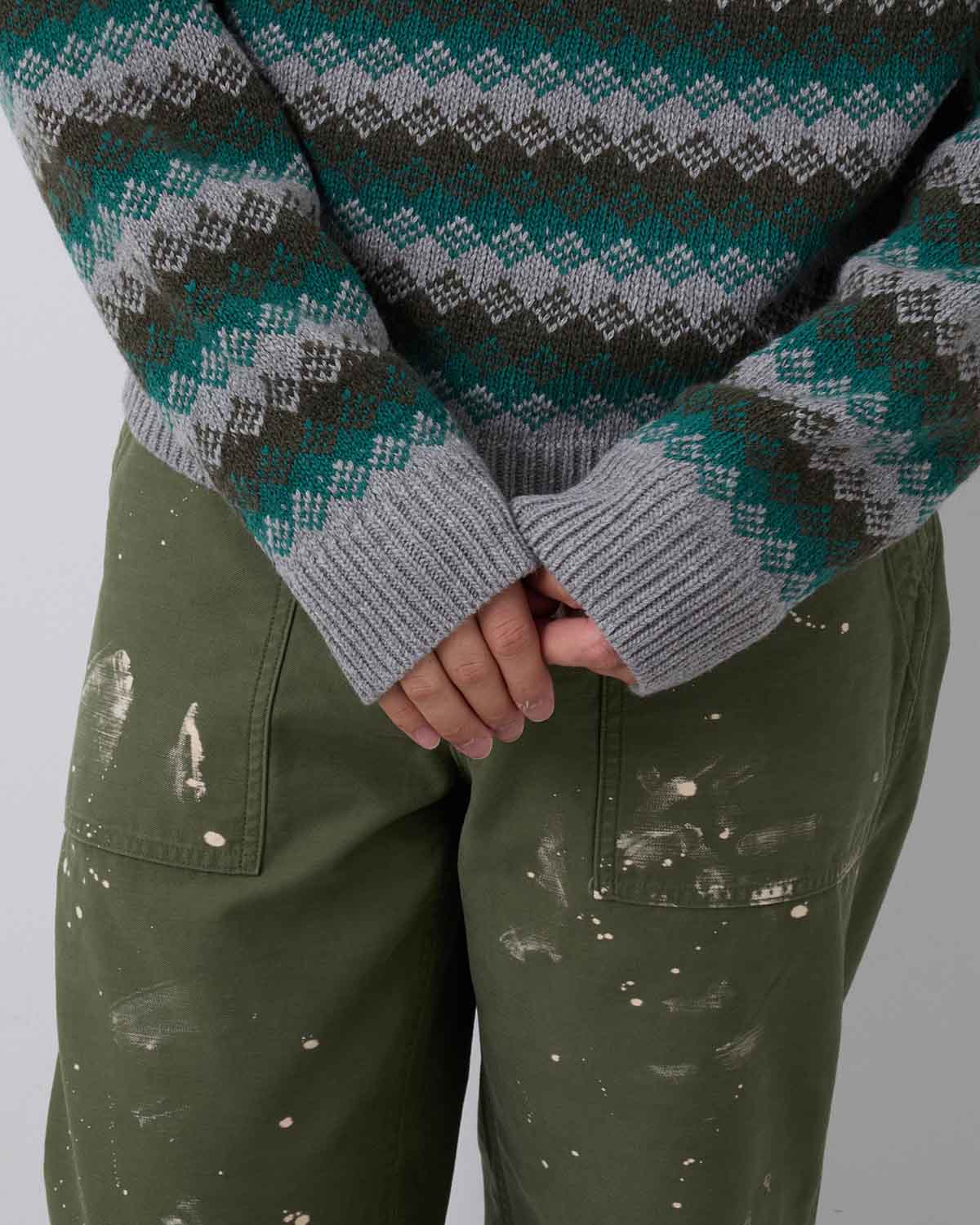 CASHMERE JACQUARD KNIT P/O