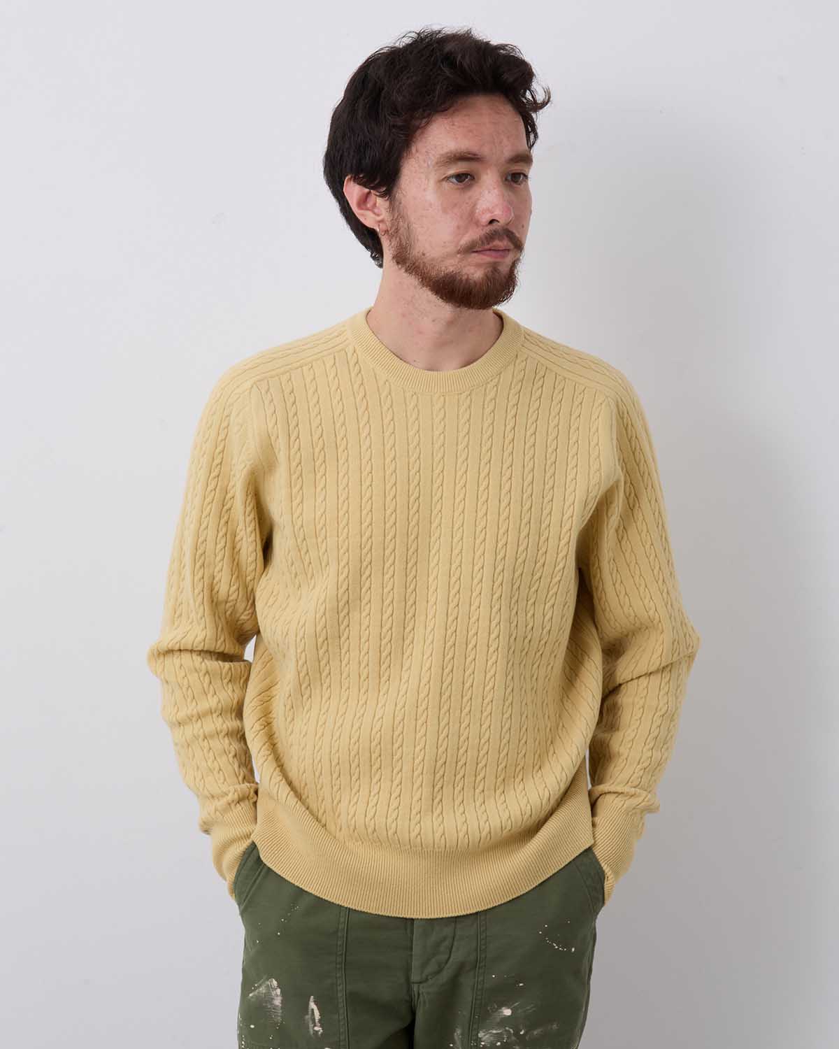 SUPER FINE WOOL ARAN KNIT P/O