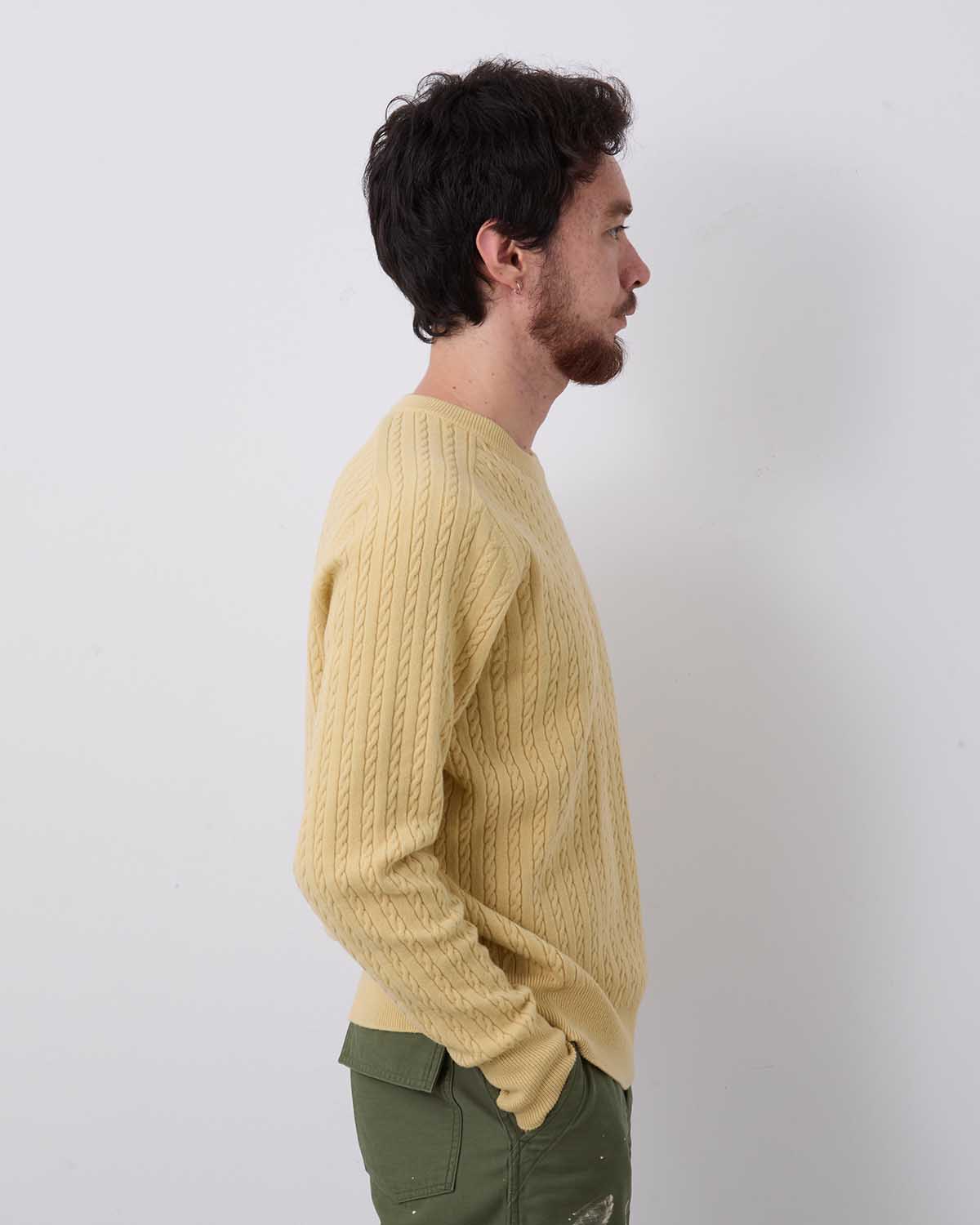 SUPER FINE WOOL ARAN KNIT P/O