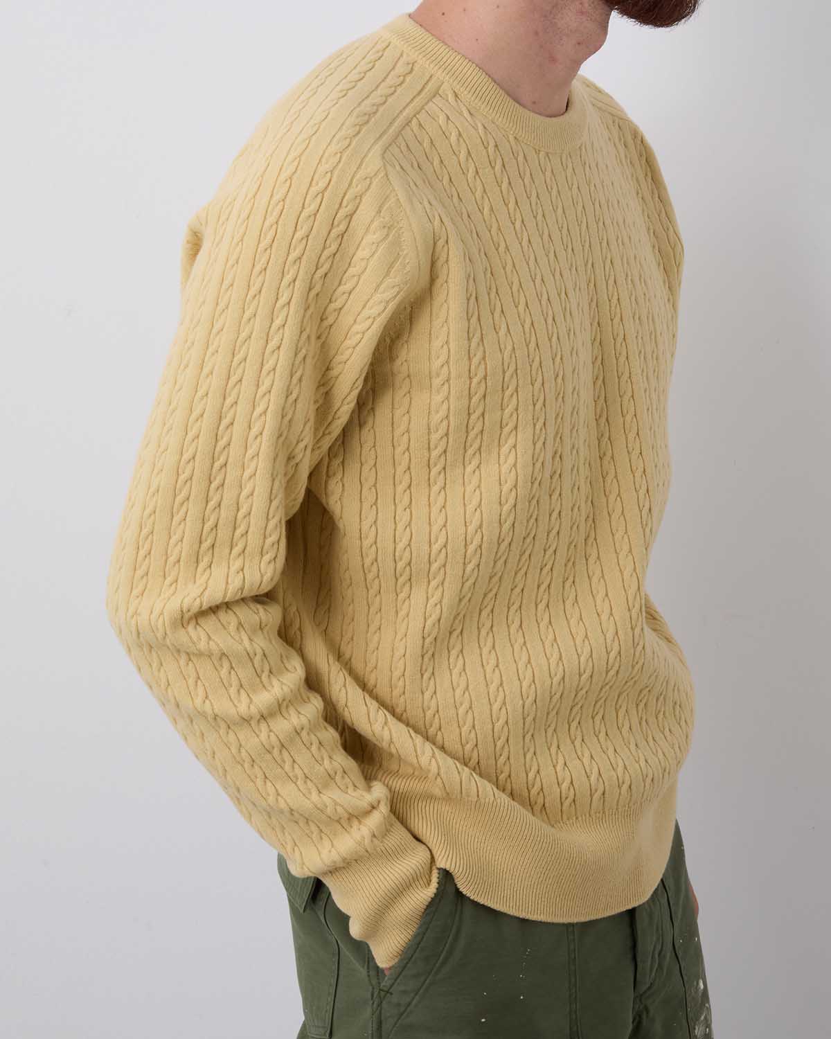 SUPER FINE WOOL ARAN KNIT P/O