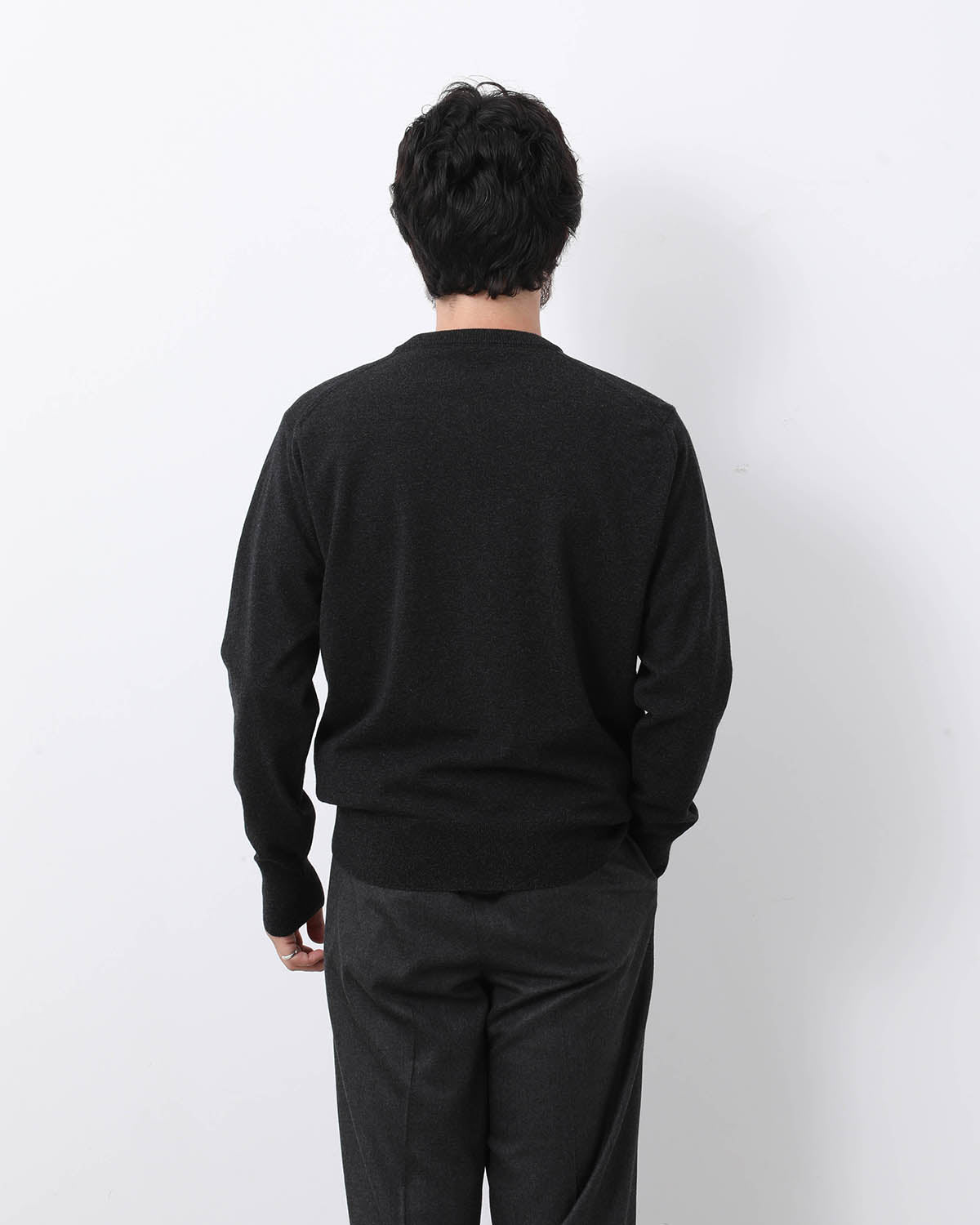 HIGH TWIST WOOL KNIT V-NECK P/O