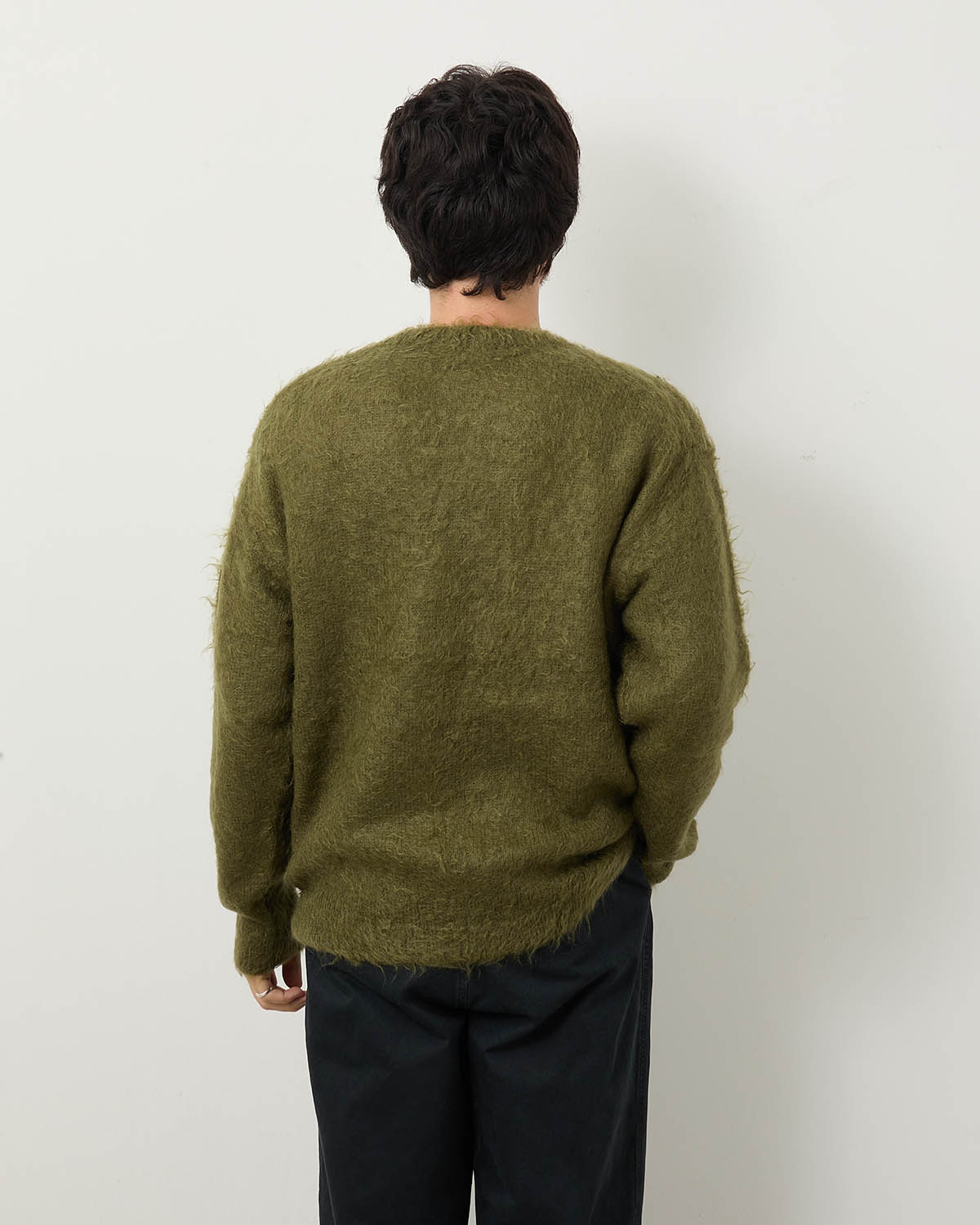 BRUSHED SUPER KID MOHAIR KNIT P/O