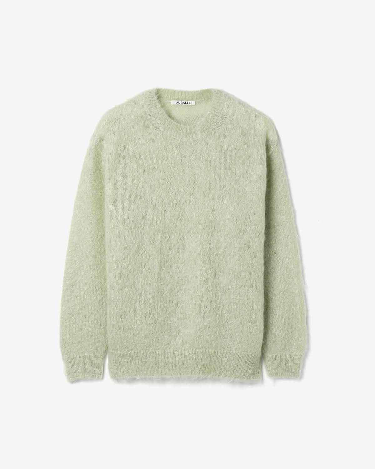 BRUSHED SUPER KID MOHAIR KNIT P/O