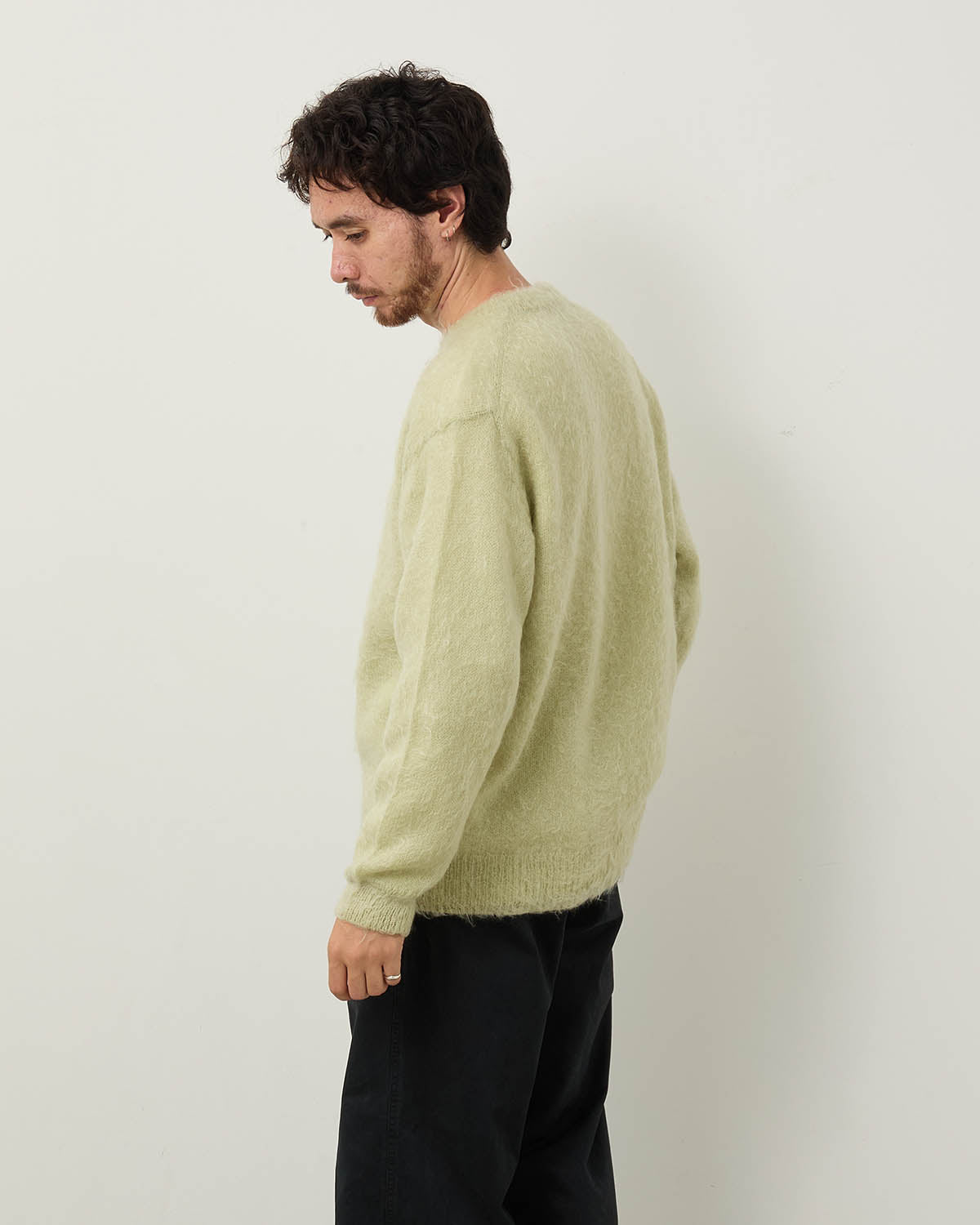 BRUSHED SUPER KID MOHAIR KNIT P/O