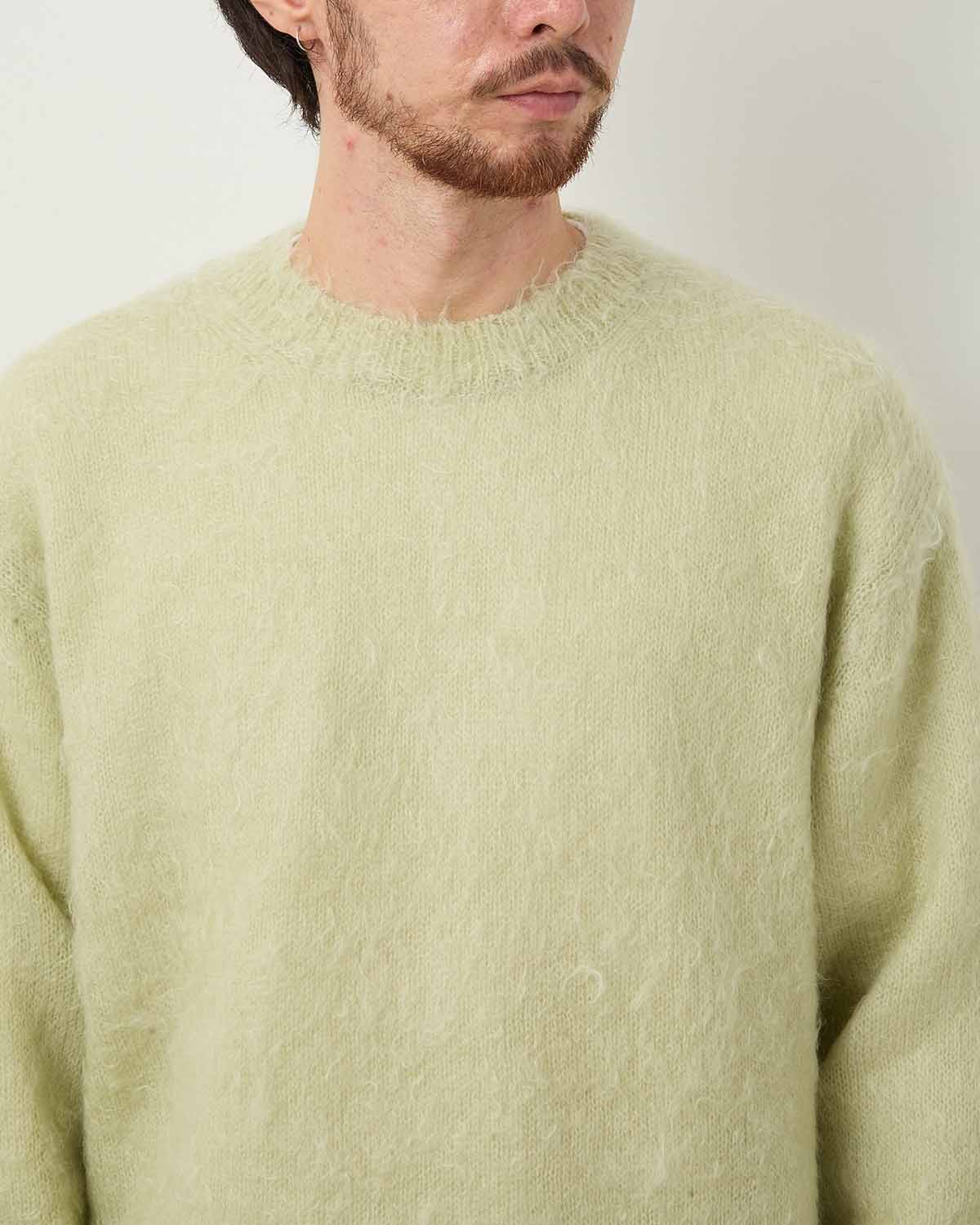 BRUSHED SUPER KID MOHAIR KNIT P/O