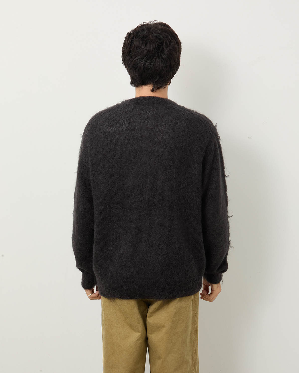 BRUSHED SUPER KID MOHAIR KNIT P/O