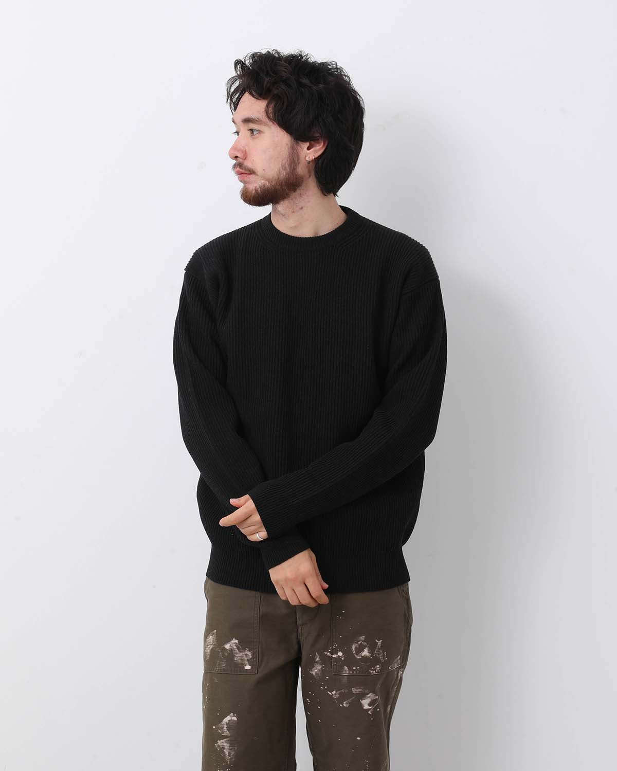 SUPER FINE WOOL RIB KNIT P/O