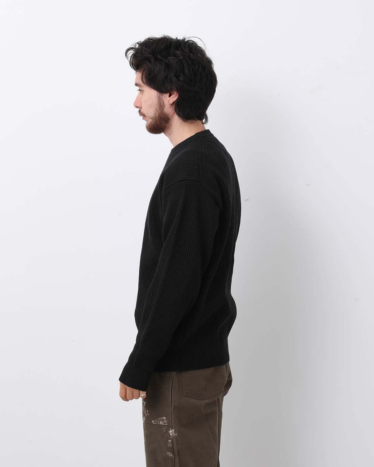 SUPER FINE WOOL RIB KNIT P/O