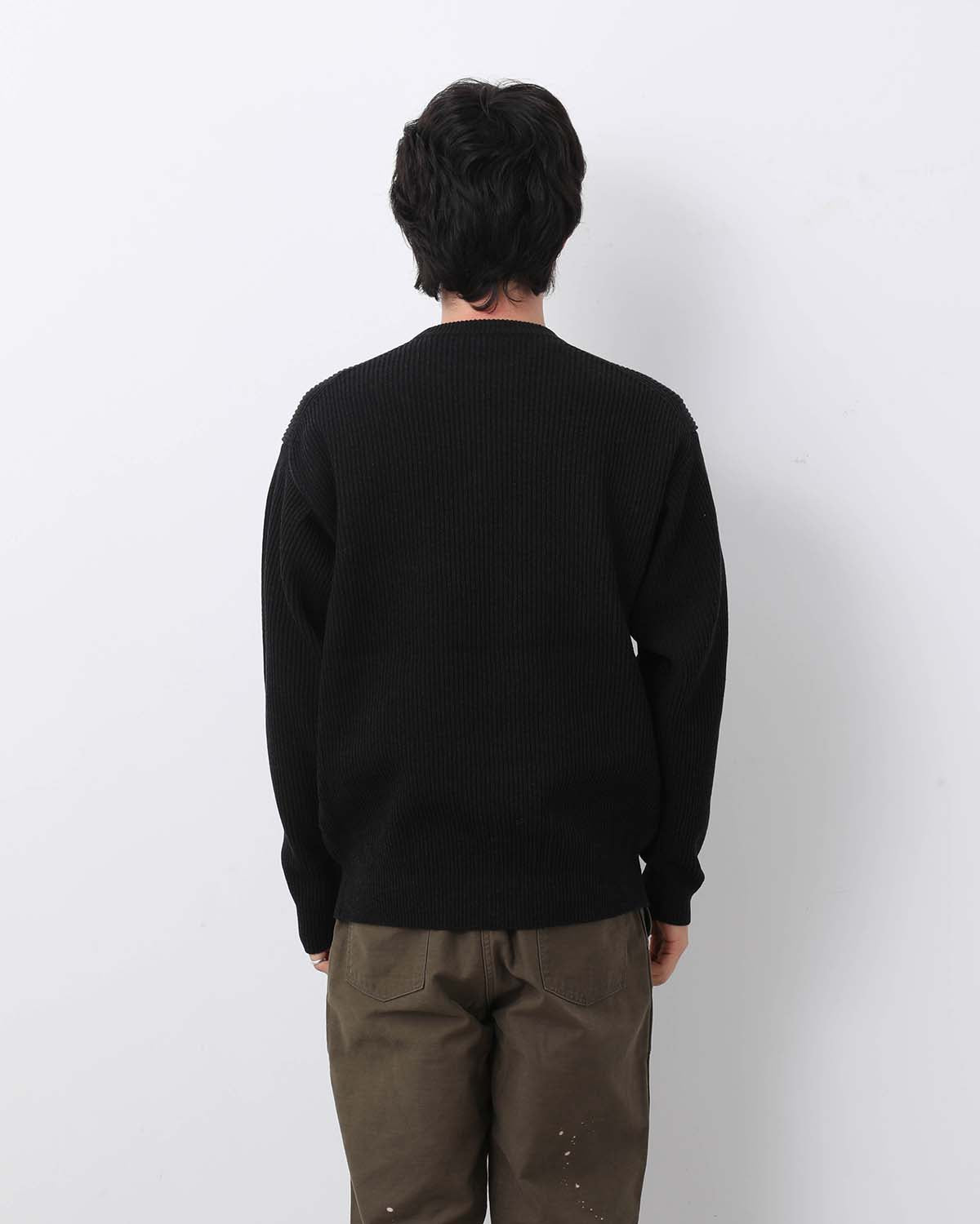 SUPER FINE WOOL RIB KNIT P/O