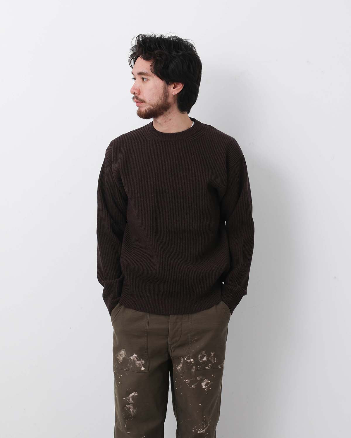 SUPER FINE WOOL RIB KNIT P/O
