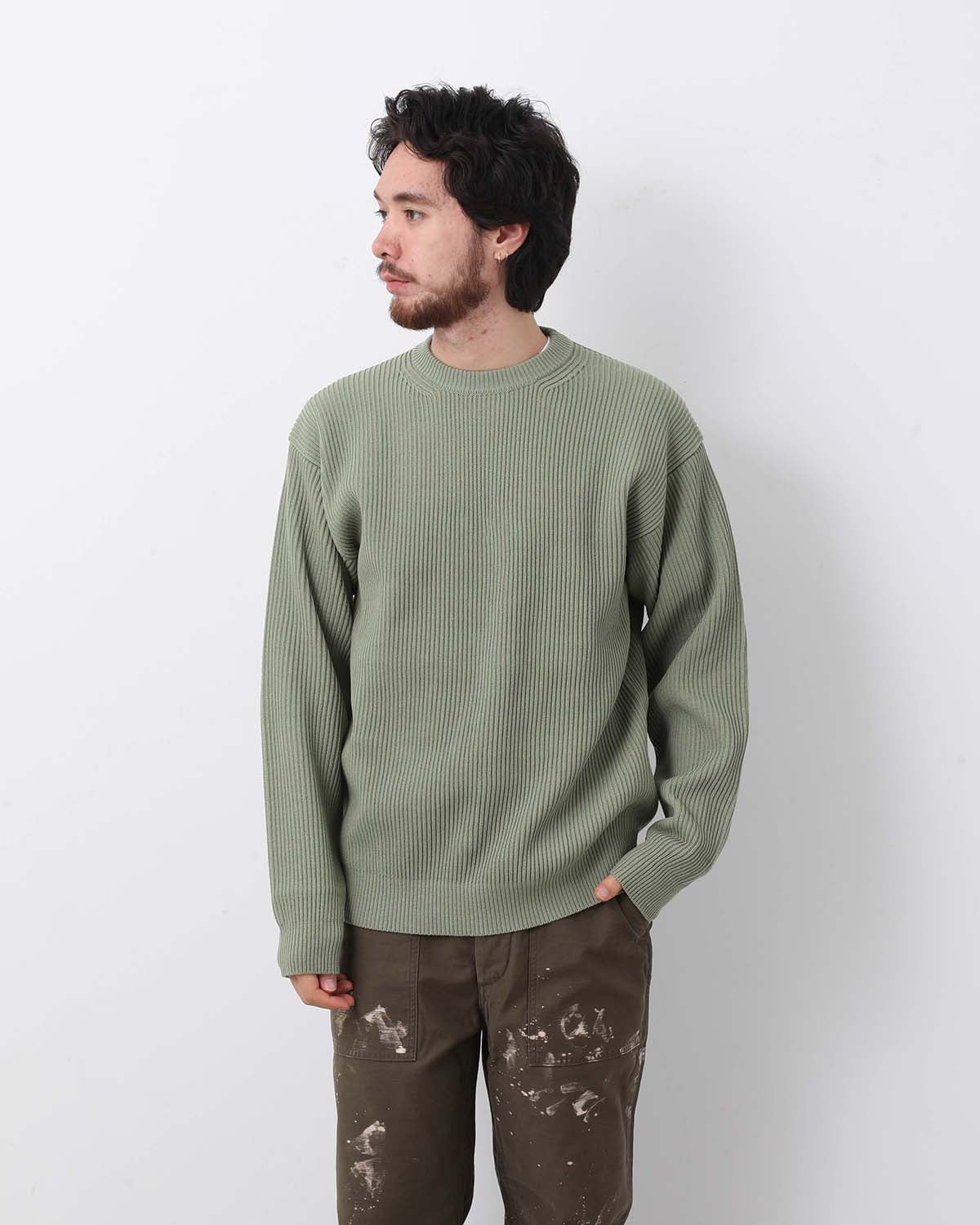 SUPER FINE WOOL RIB KNIT P/O