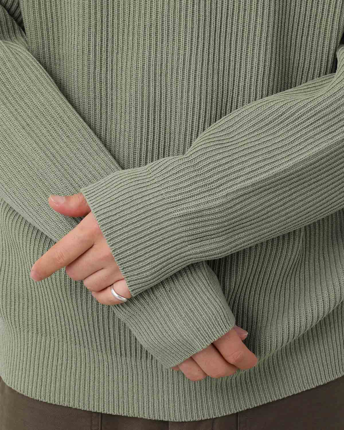 SUPER FINE WOOL RIB KNIT P/O