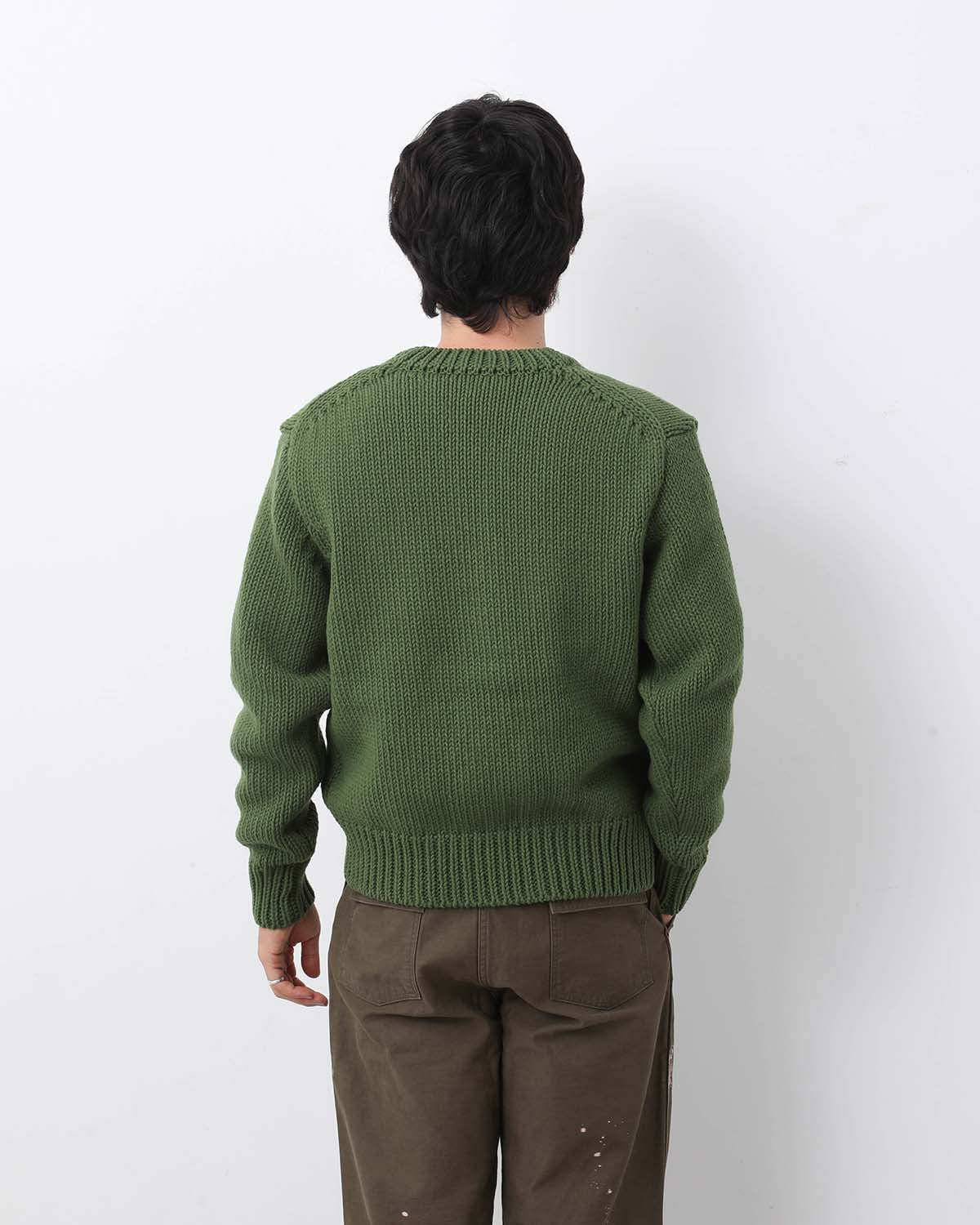 WOOL CASHMERE FELTED KNIT CARDIGAN