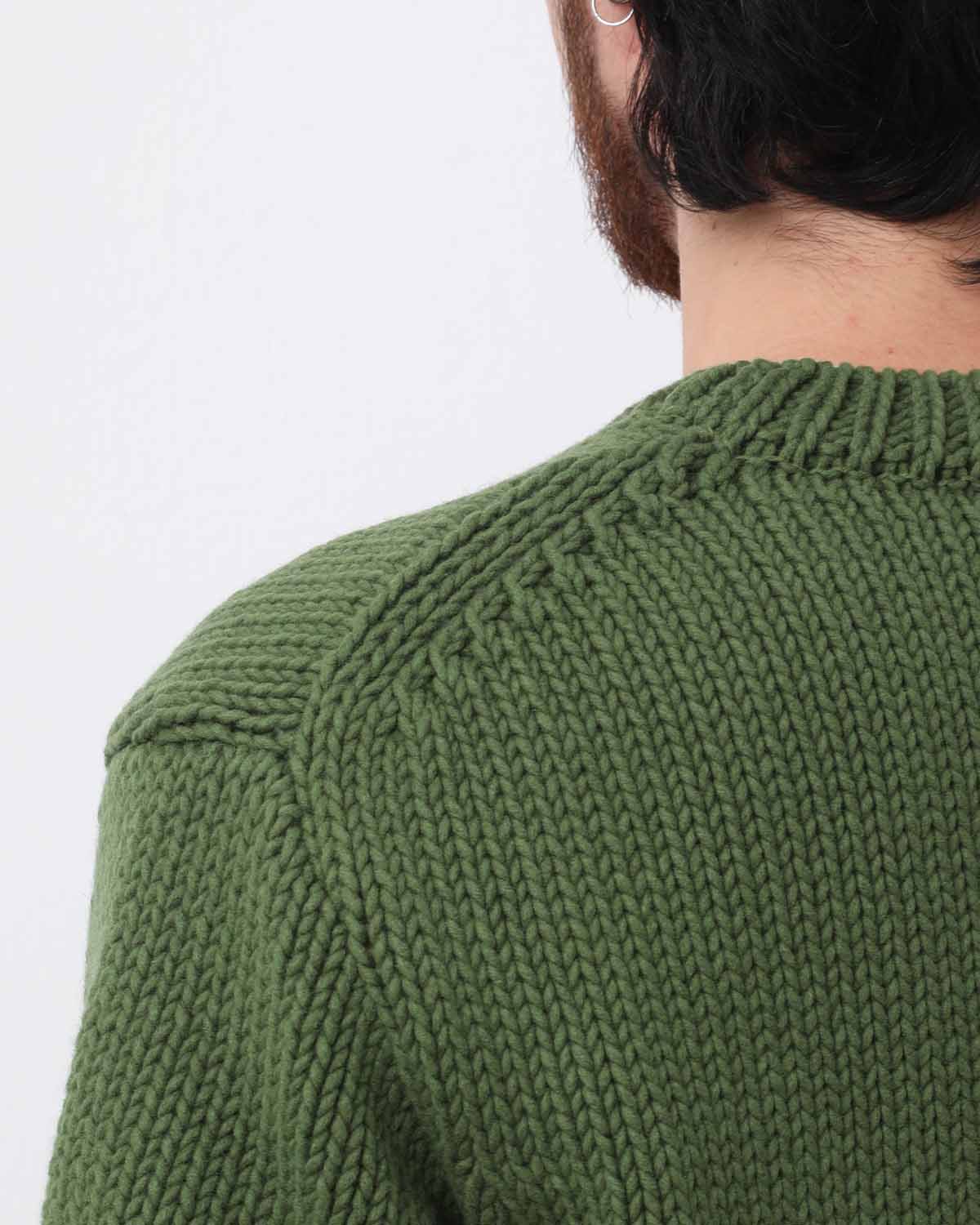 WOOL CASHMERE FELTED KNIT CARDIGAN