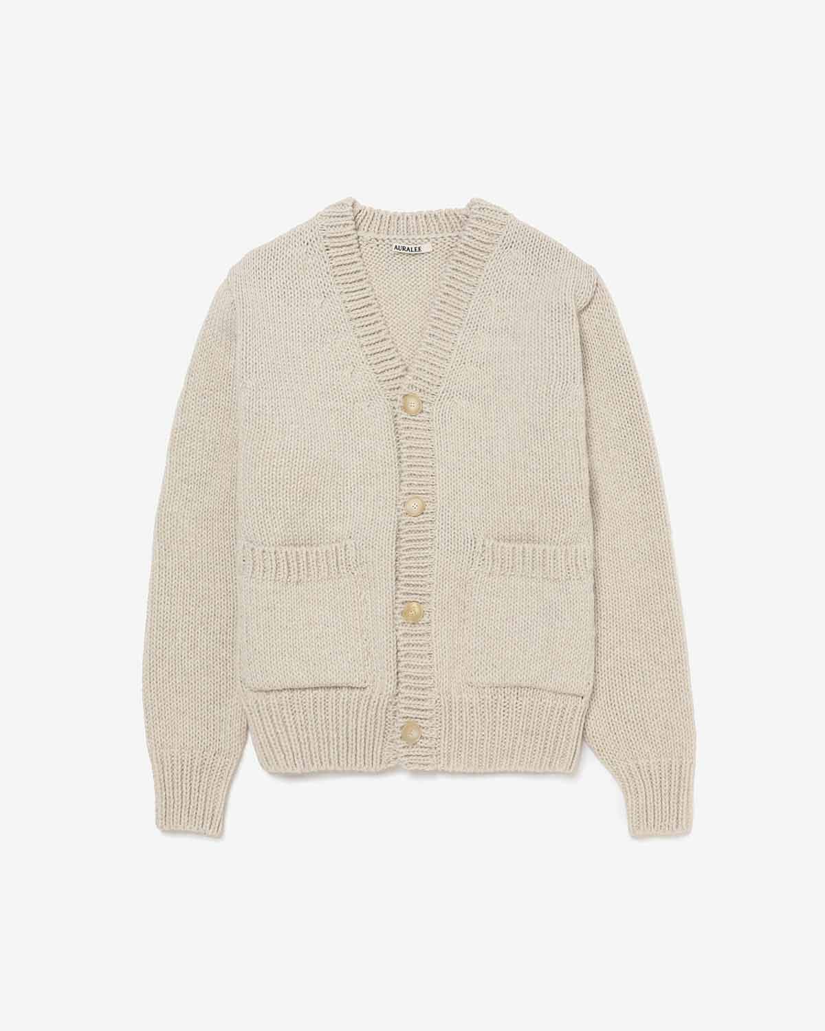 WOOL CASHMERE FELTED KNIT CARDIGAN