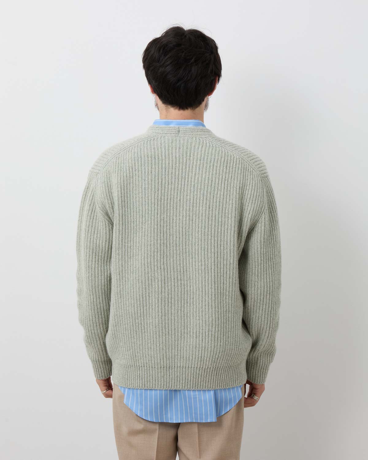 CASHMERE SILK MELANGE KNIT CARDIGAN