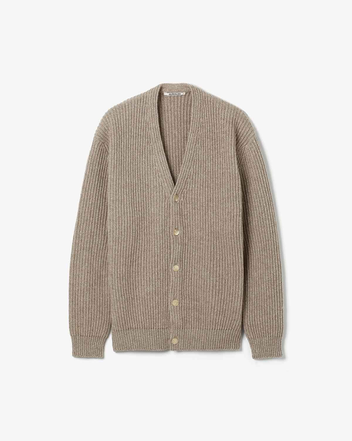 CASHMERE SILK MELANGE KNIT CARDIGAN
