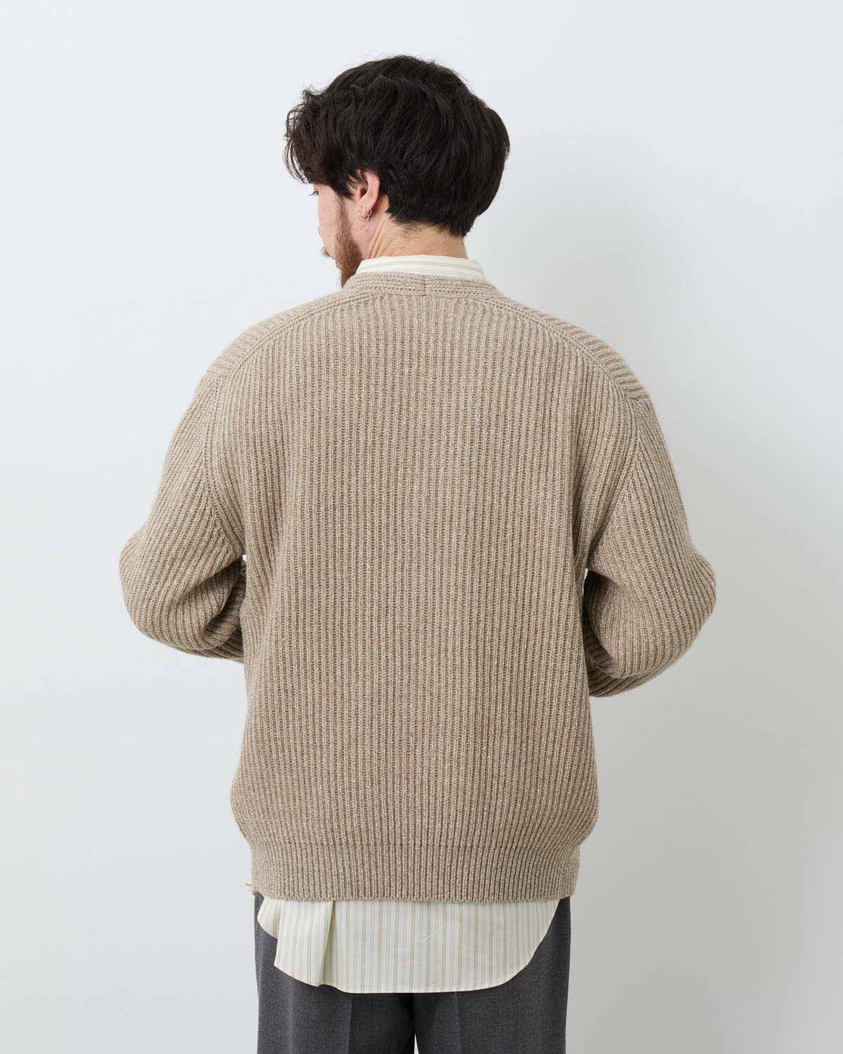 CASHMERE SILK MELANGE KNIT CARDIGAN