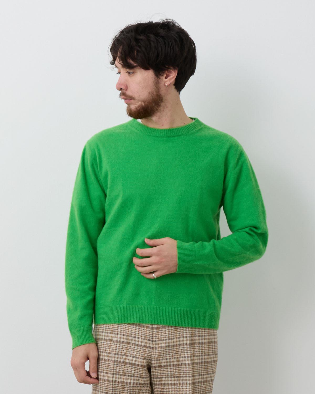 BRUSHED CASHMERE COTTON KNIT P/O