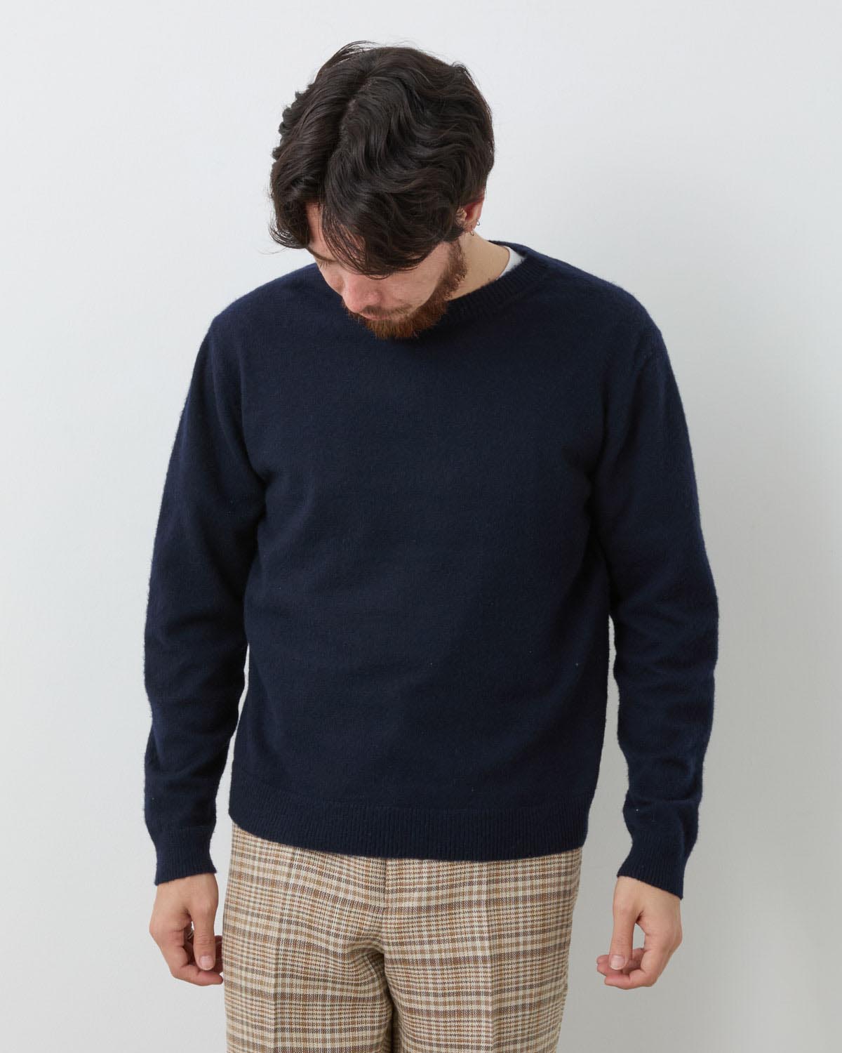 BRUSHED CASHMERE COTTON KNIT P/O