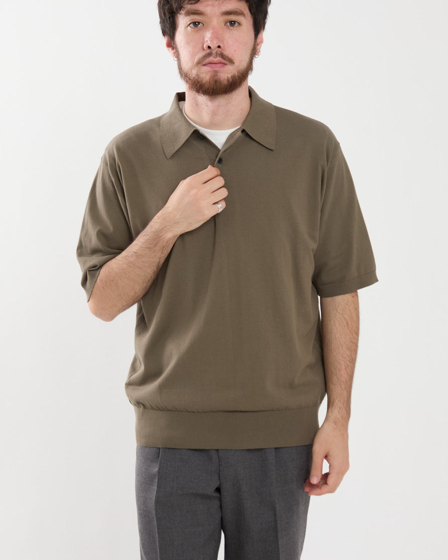 GIZA HIGH GAUGE KNIT POLO – COVERCHORD