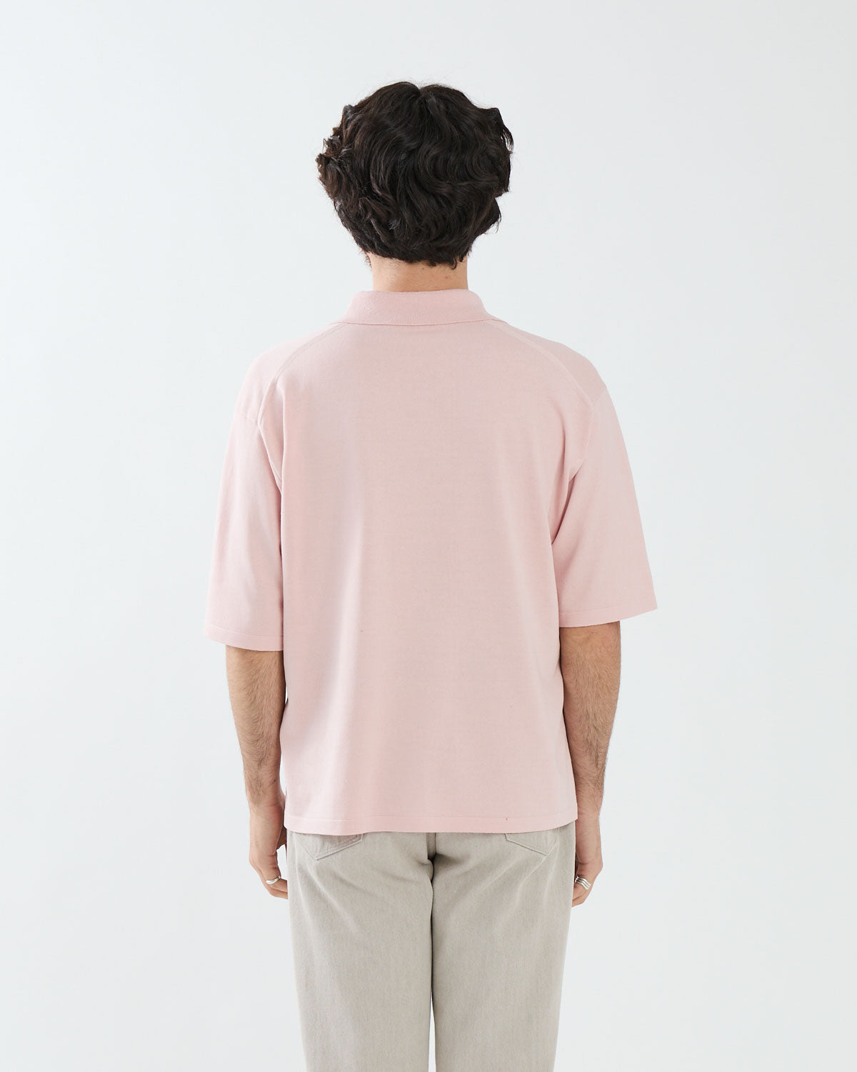 HIGH GAUGE TUSSAH SILK KNIT SKIPPER POLO