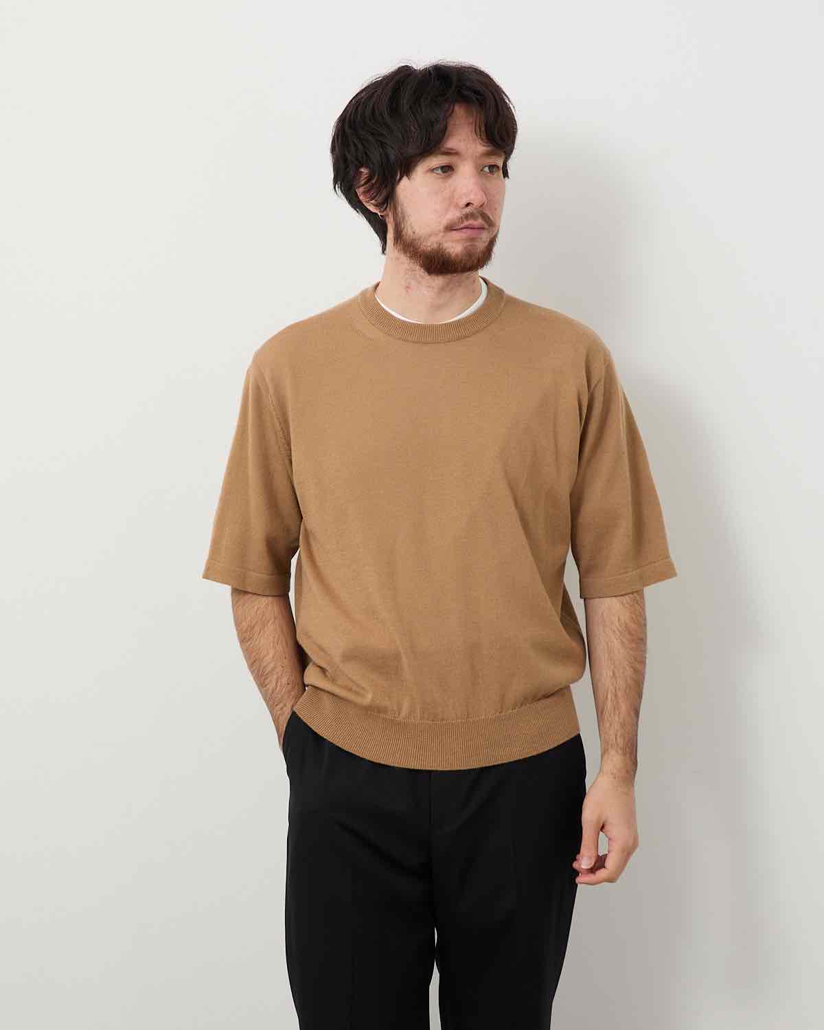 CASHMERE HARD TWIST KNIT TEE