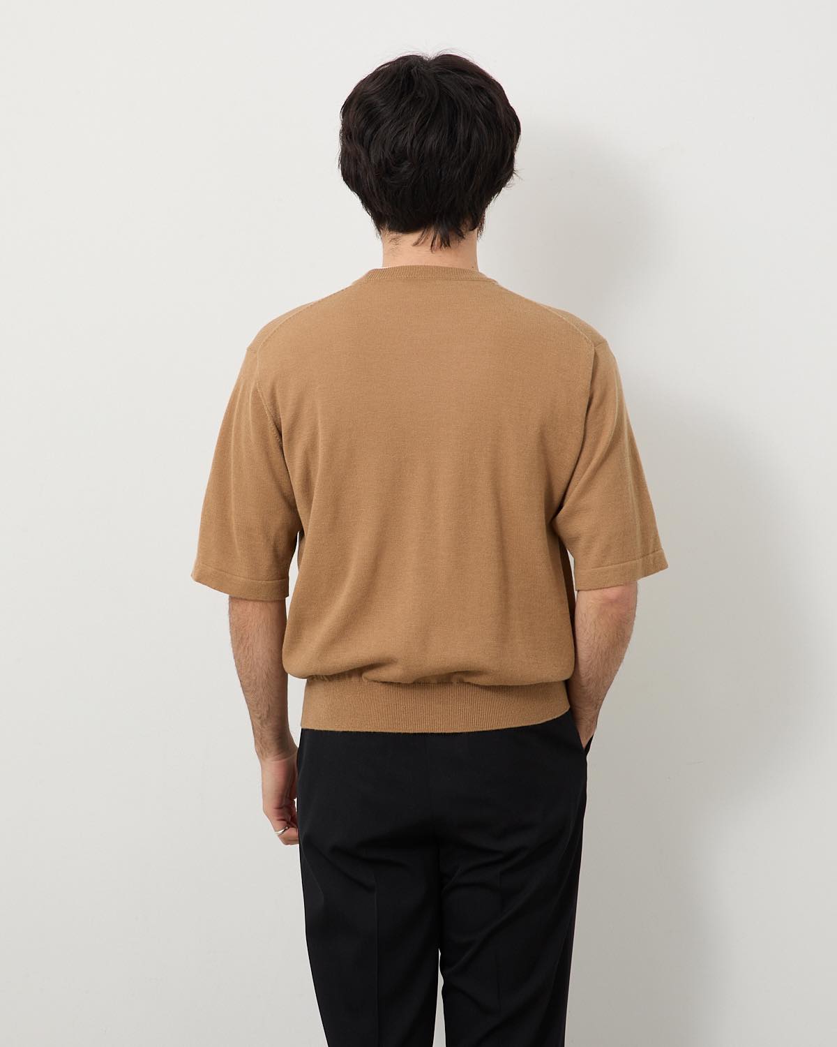 CASHMERE HARD TWIST KNIT TEE