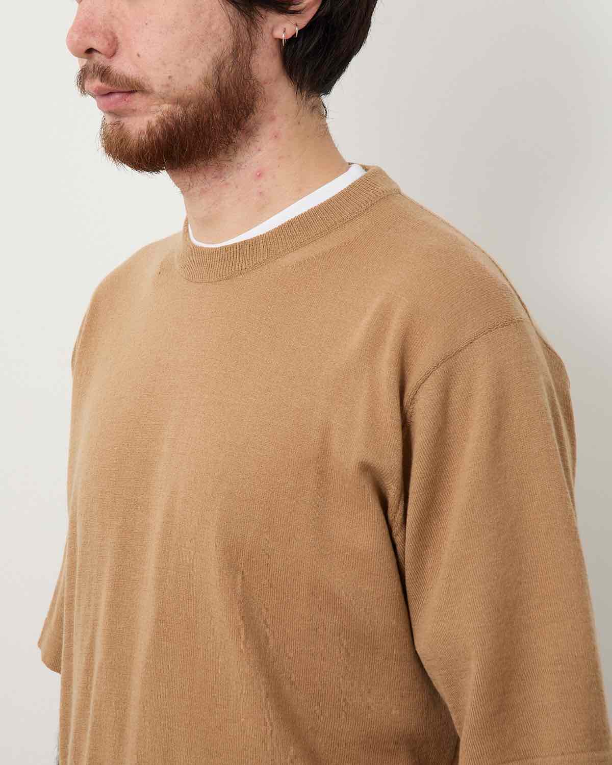 CASHMERE HARD TWIST KNIT TEE