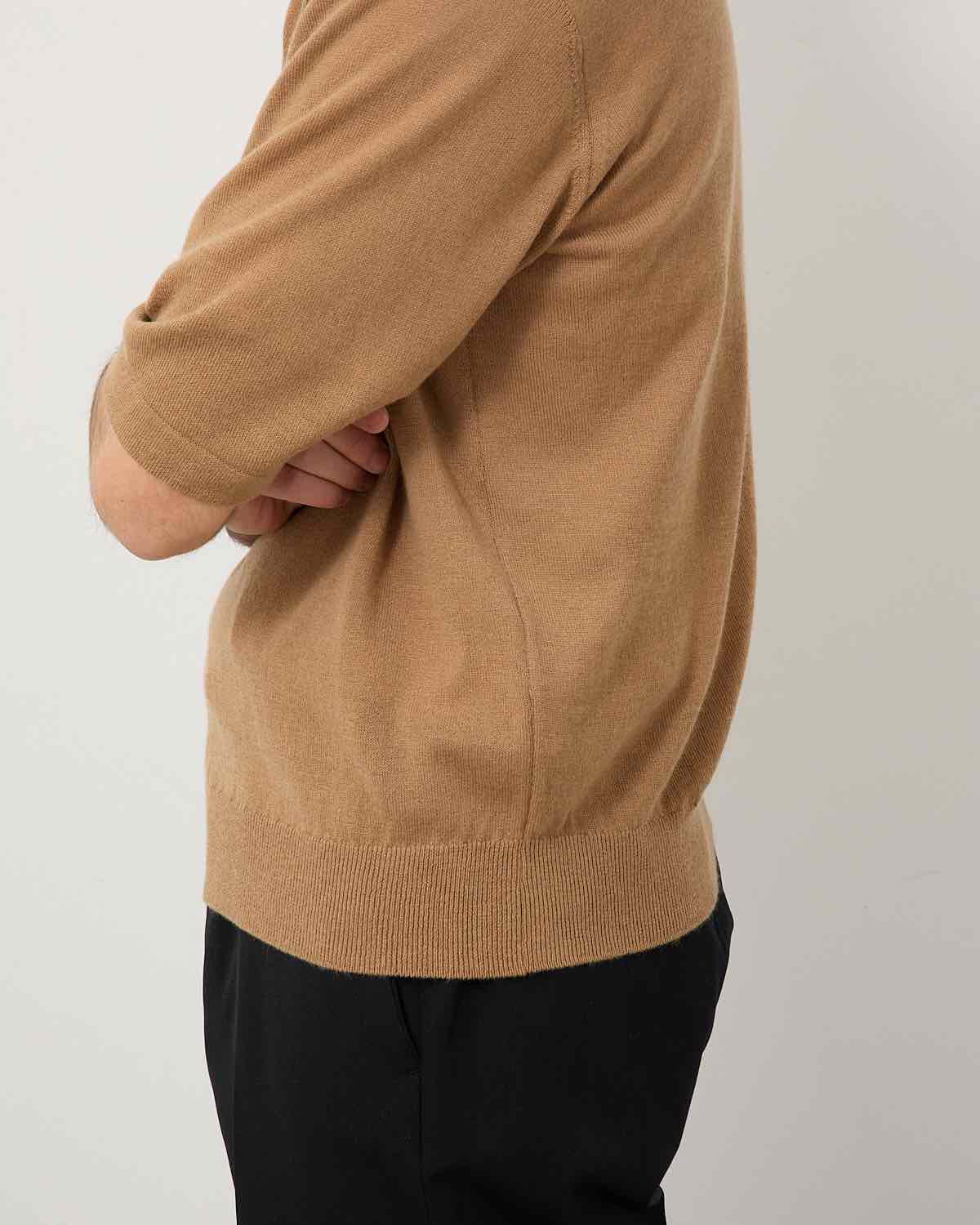 CASHMERE HARD TWIST KNIT TEE