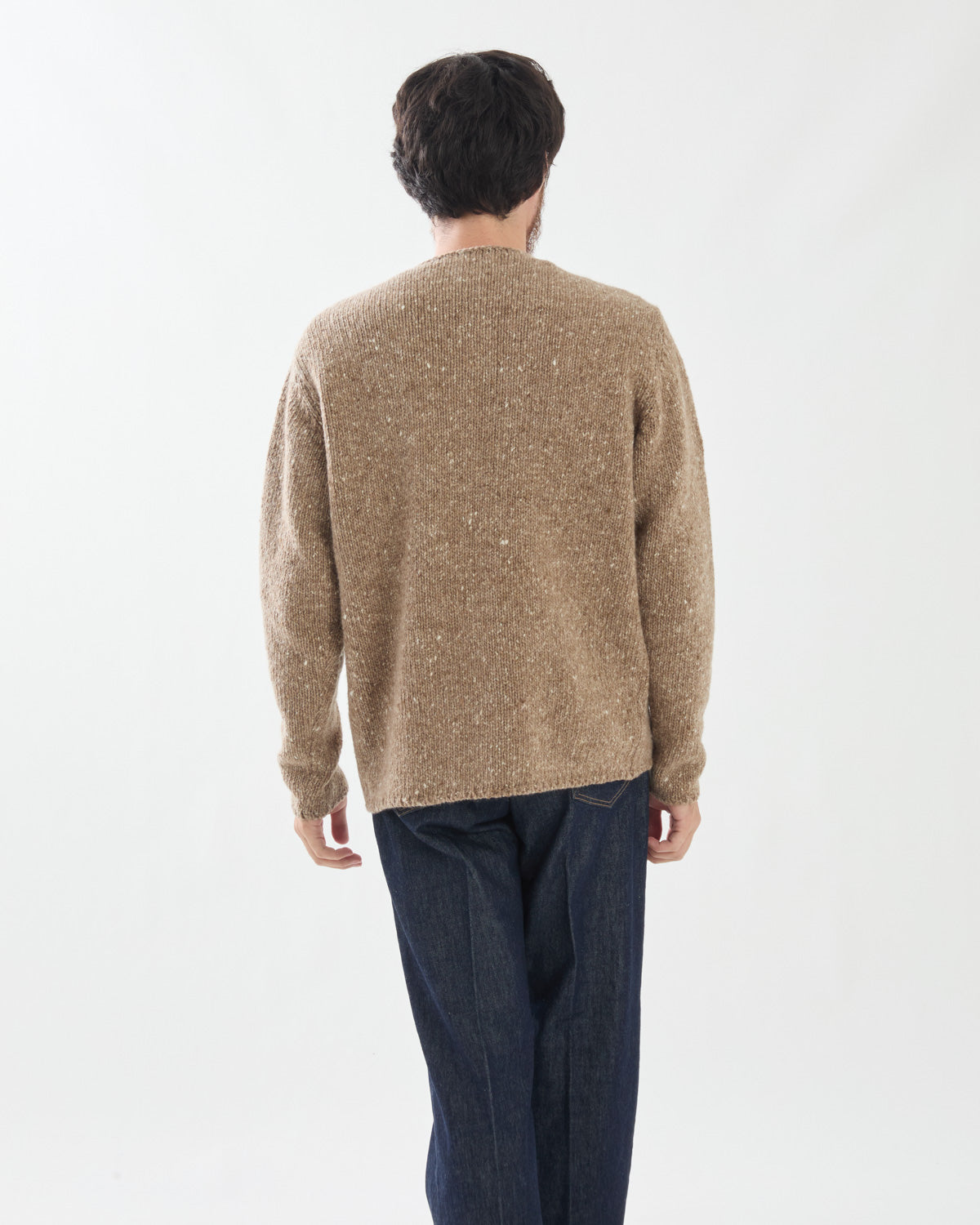 LOW-GAUGE HOMESPUN TWEED KNIT P/O