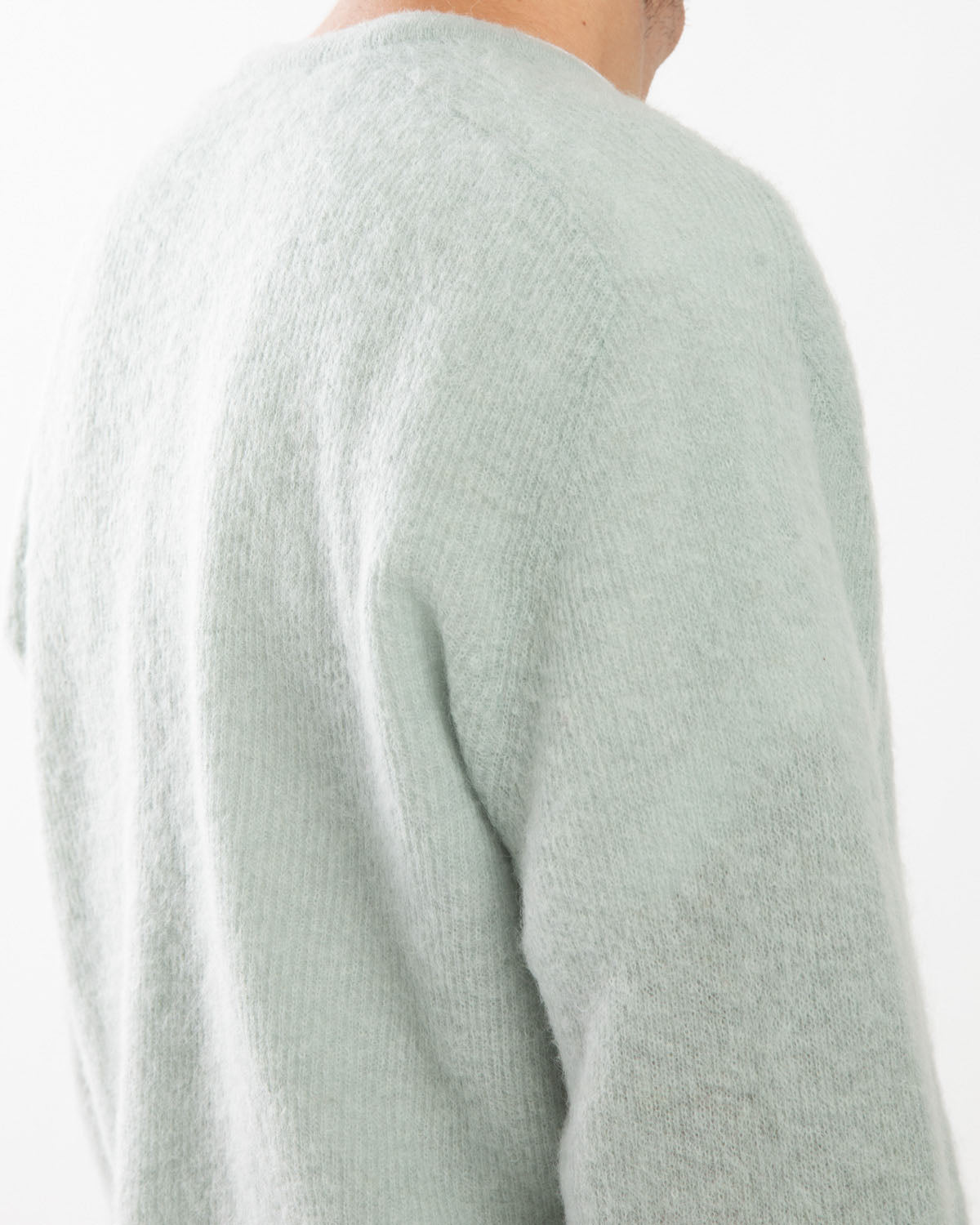 BABY SURI ALPACA SHEER KNIT V-NECK P/O