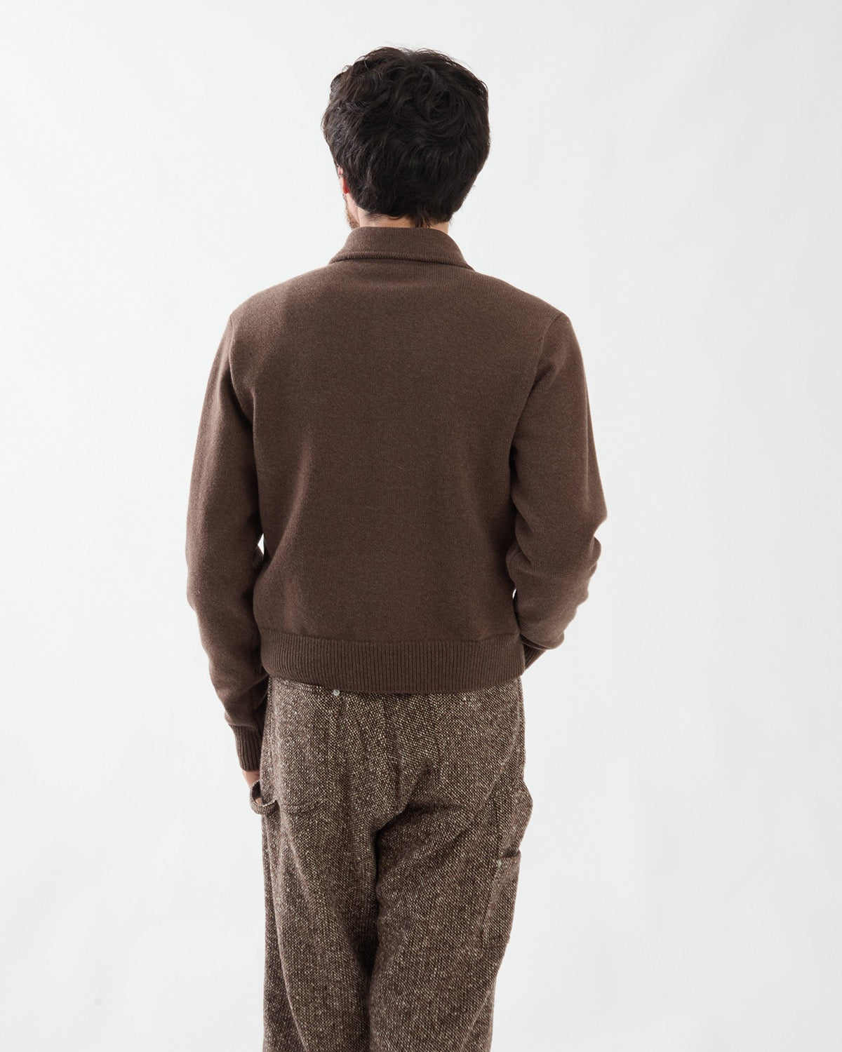 SUPER FINE WOOL KNIT SHIRT CARDIGAN