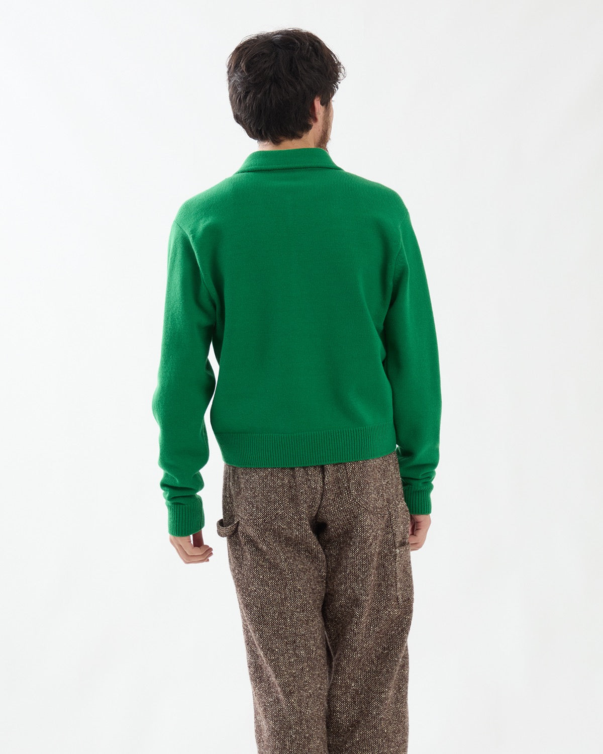 SUPER FINE WOOL KNIT SHIRT CARDIGAN