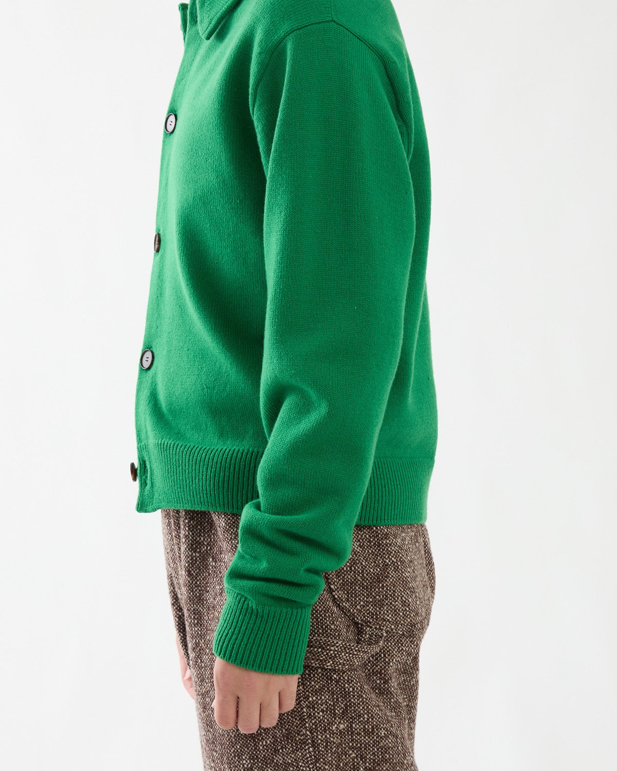 SUPER FINE WOOL KNIT SHIRT CARDIGAN