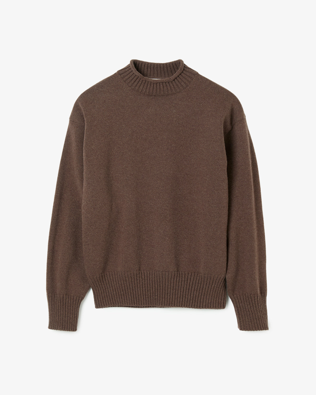 SUPER FINE WOOL KNIT MOCK NECK P/O