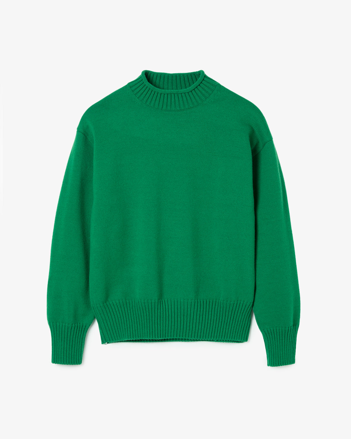 SUPER FINE WOOL KNIT MOCK NECK P/O