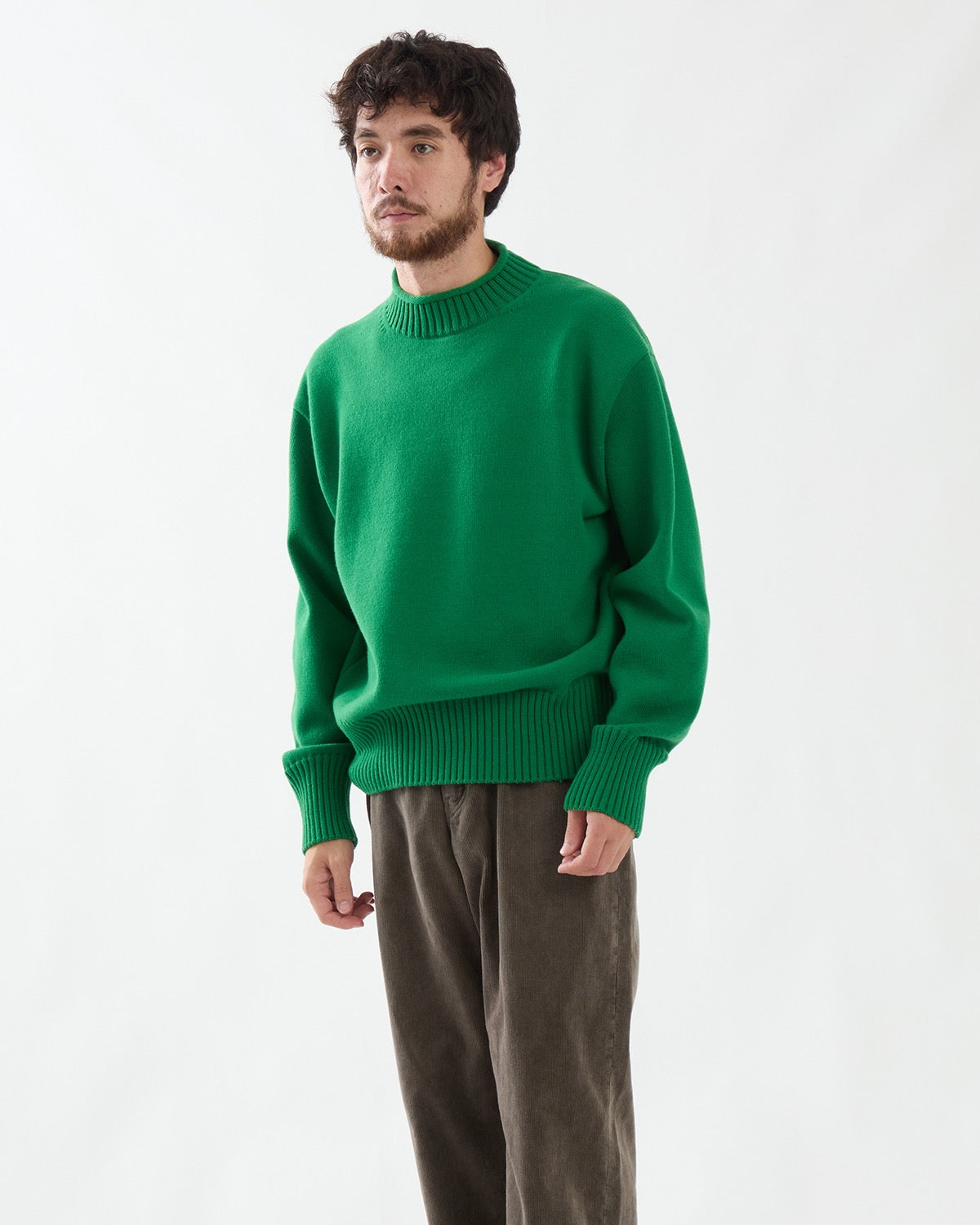 SUPER FINE WOOL KNIT MOCK NECK P/O