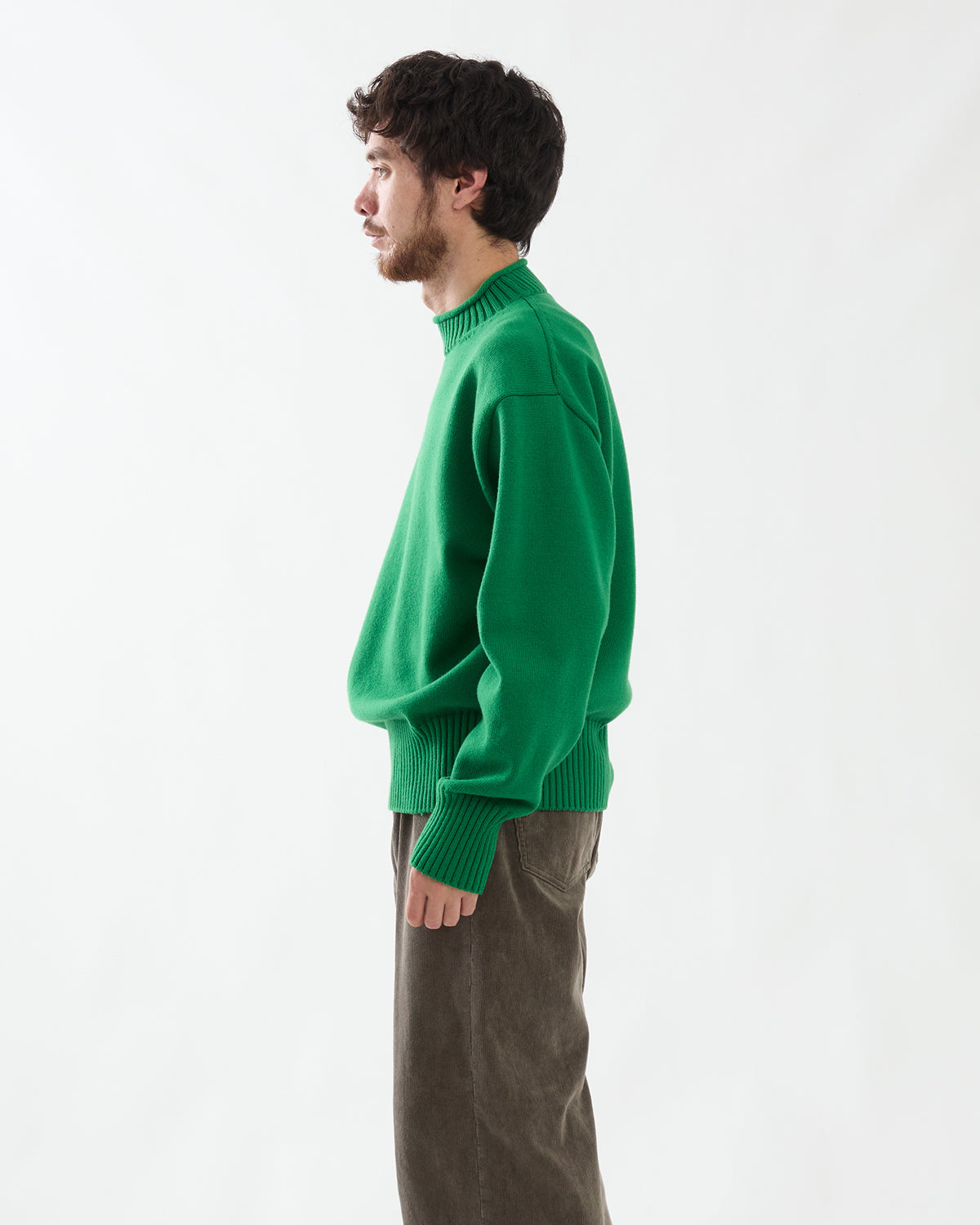 SUPER FINE WOOL KNIT MOCK NECK P/O