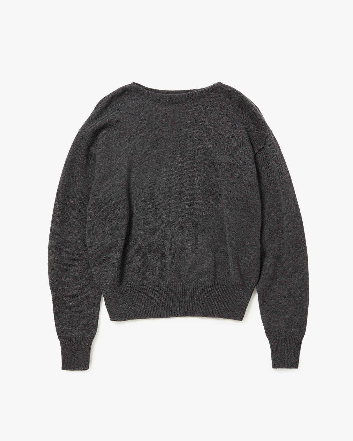 LIGHT CASHMERE KNIT BOAT NECK P/O