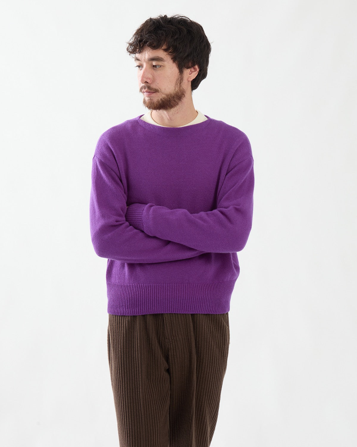 LIGHT CASHMERE KNIT BOATE NECK P/O