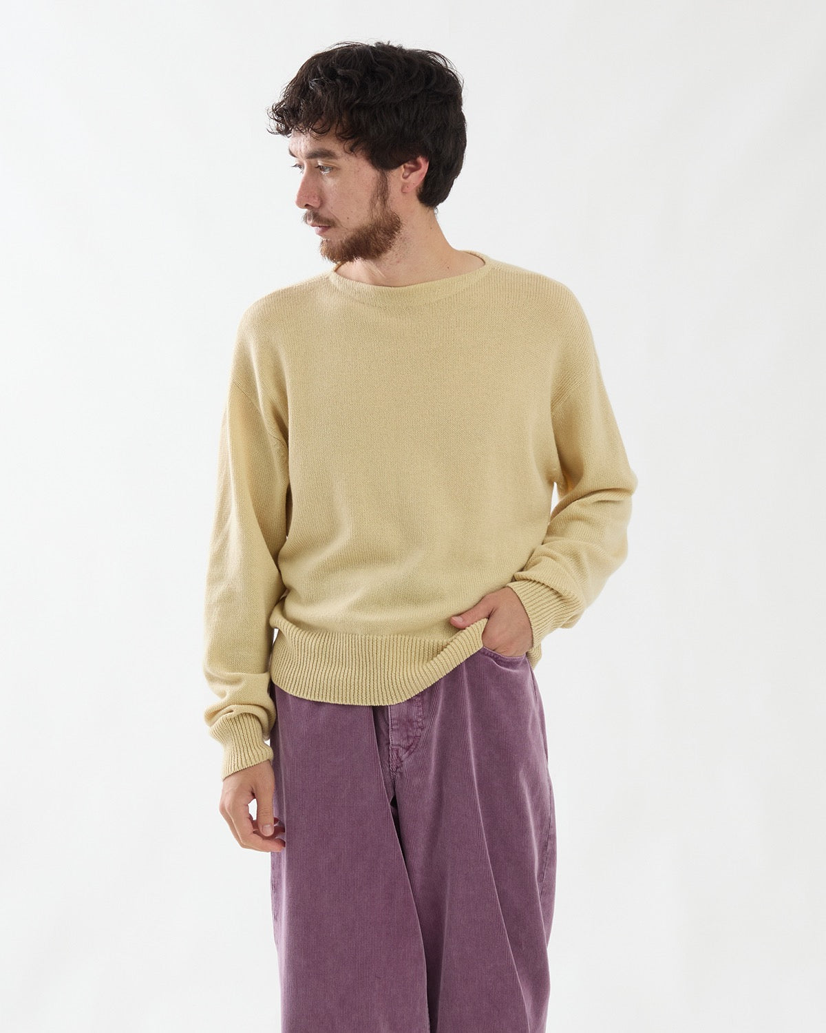 LIGHT CASHMERE KNIT BOATE NECK P/O