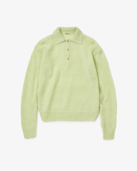 BRUSHED SUPER KID MOHAIR KNIT POLO – COVERCHORD